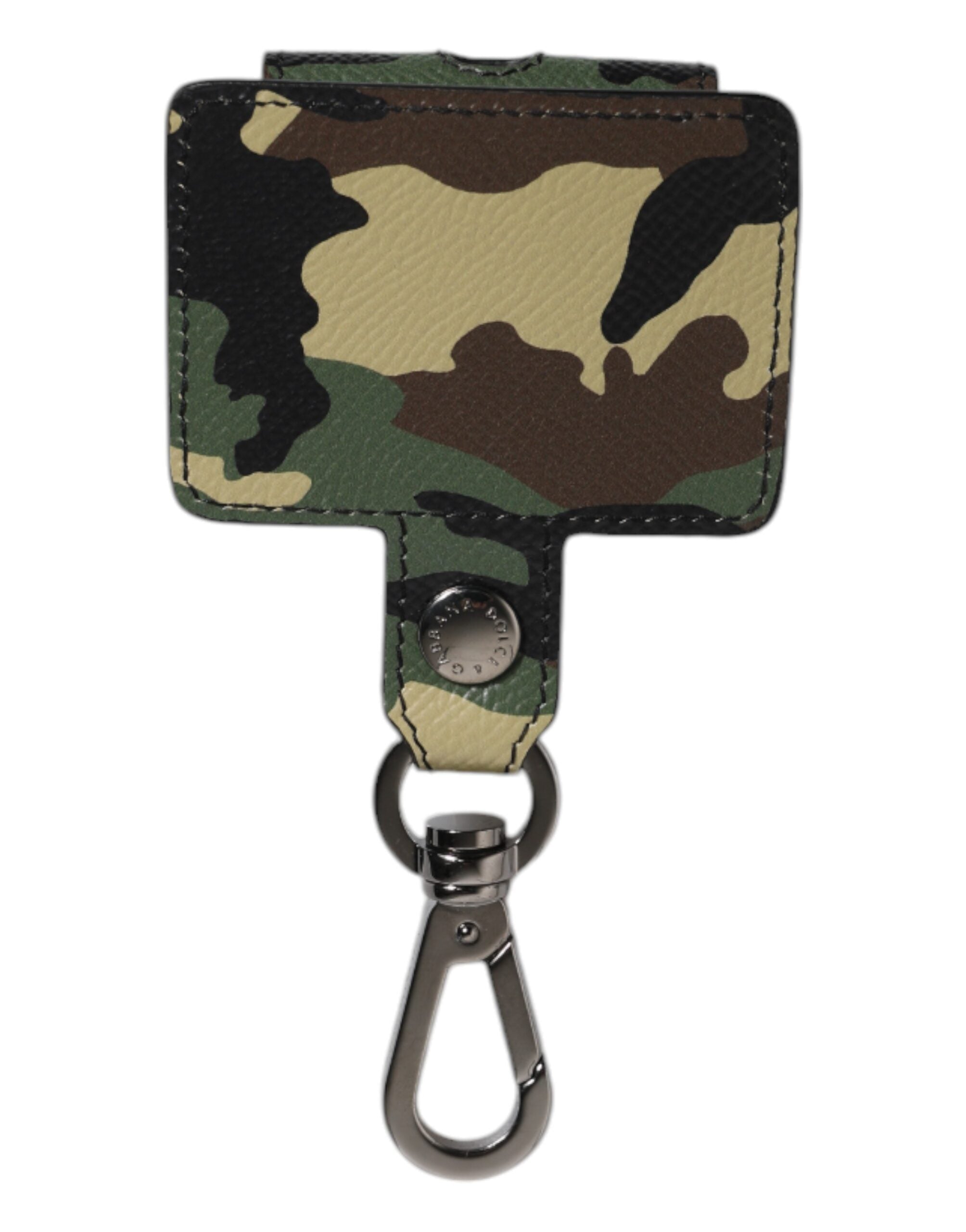 Dolce & Gabbana Multicolor Camouflage Leather Airpods Men's Case