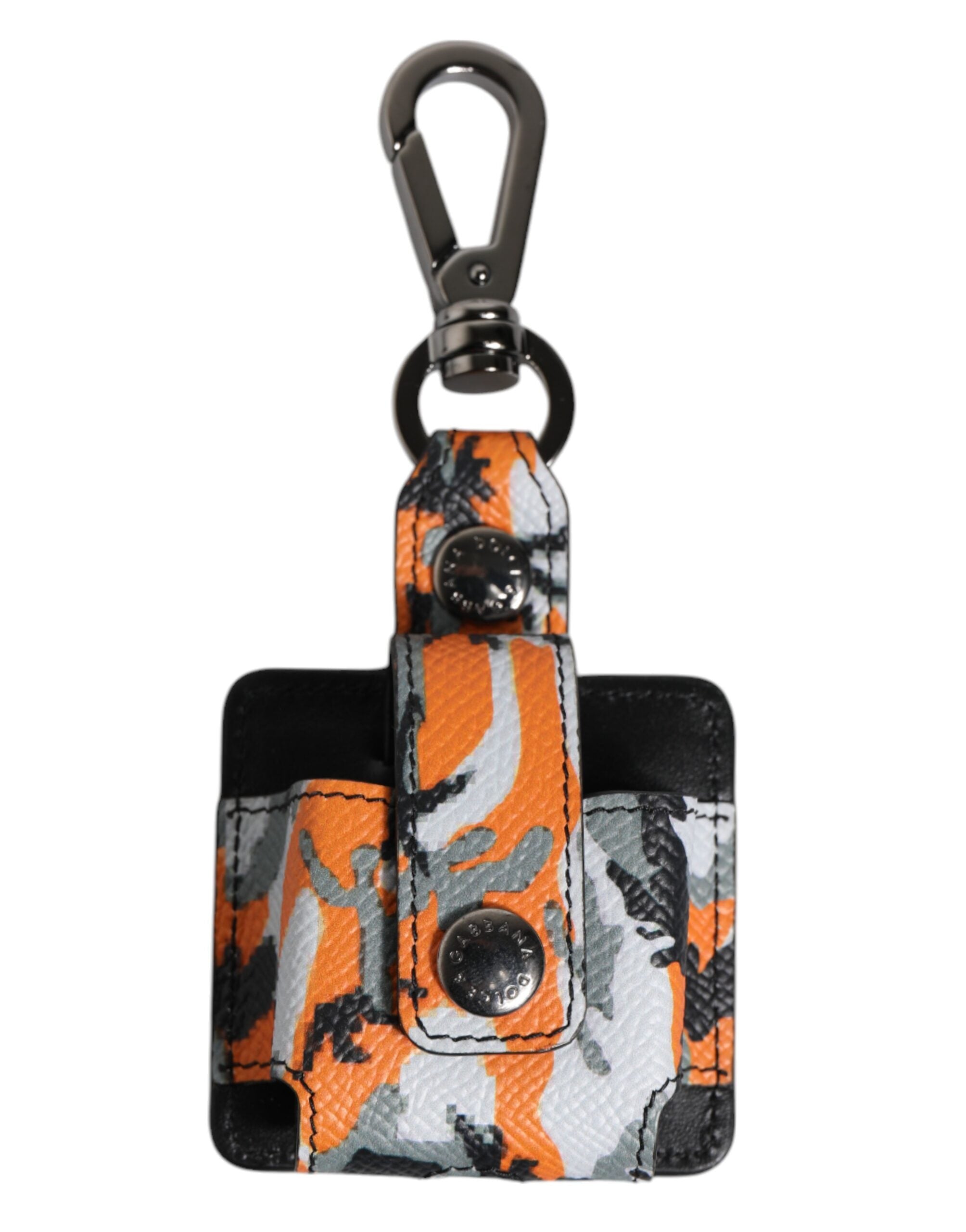 Dolce & Gabbana Multicolor Camouflage Leather Airpods Men's Case