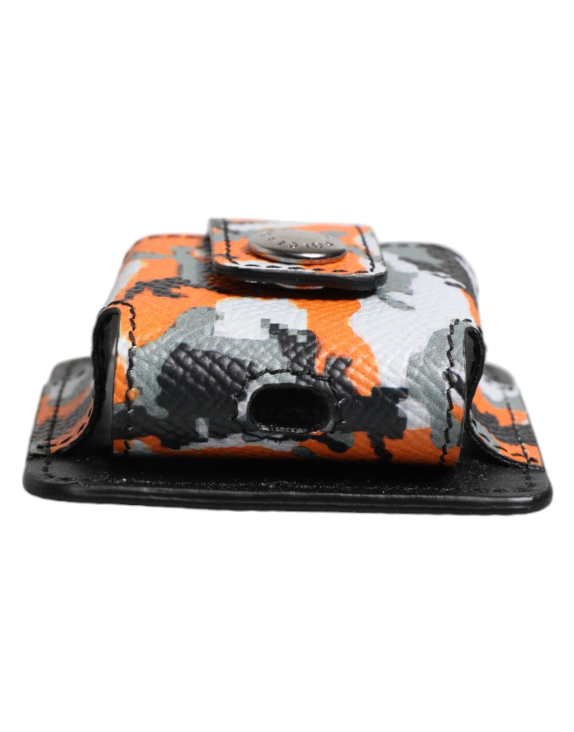 Dolce & Gabbana Multicolor Camouflage Leather Airpods Men's Case