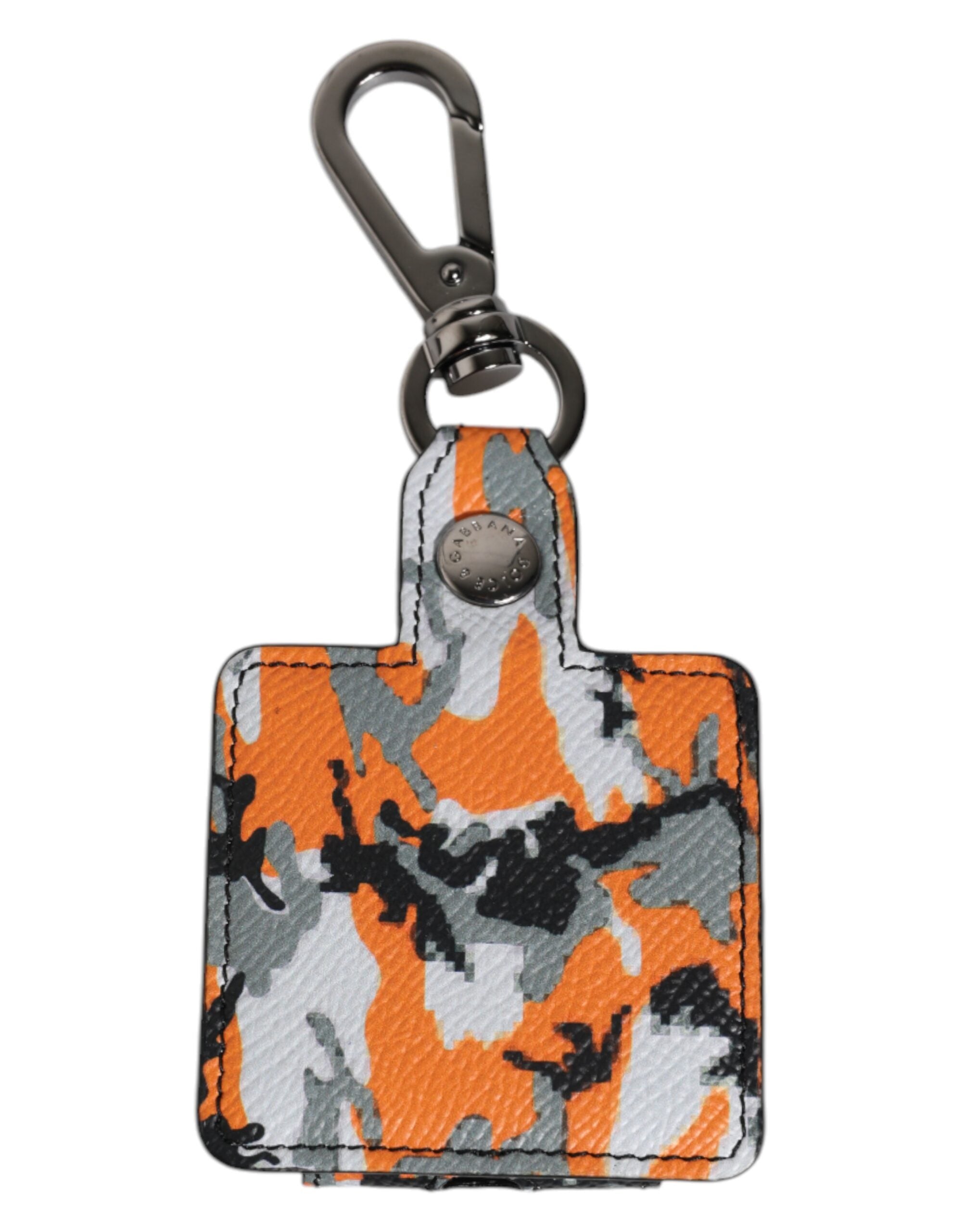 Dolce & Gabbana Multicolor Camouflage Leather Airpods Men's Case