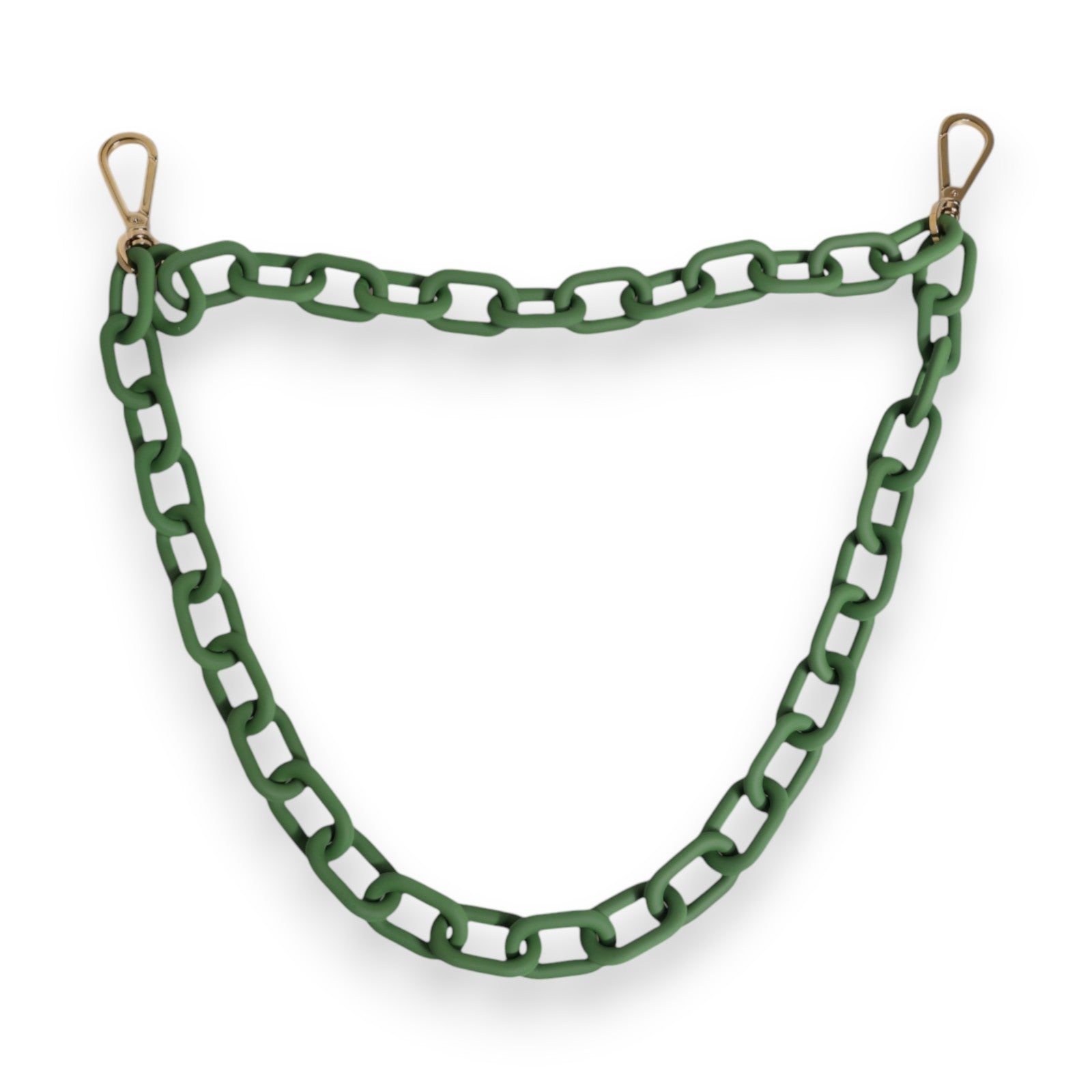 Dolce & Gabbana Green Plexy Acrylic Chunky Gold Hardware Wallet Men's Chain