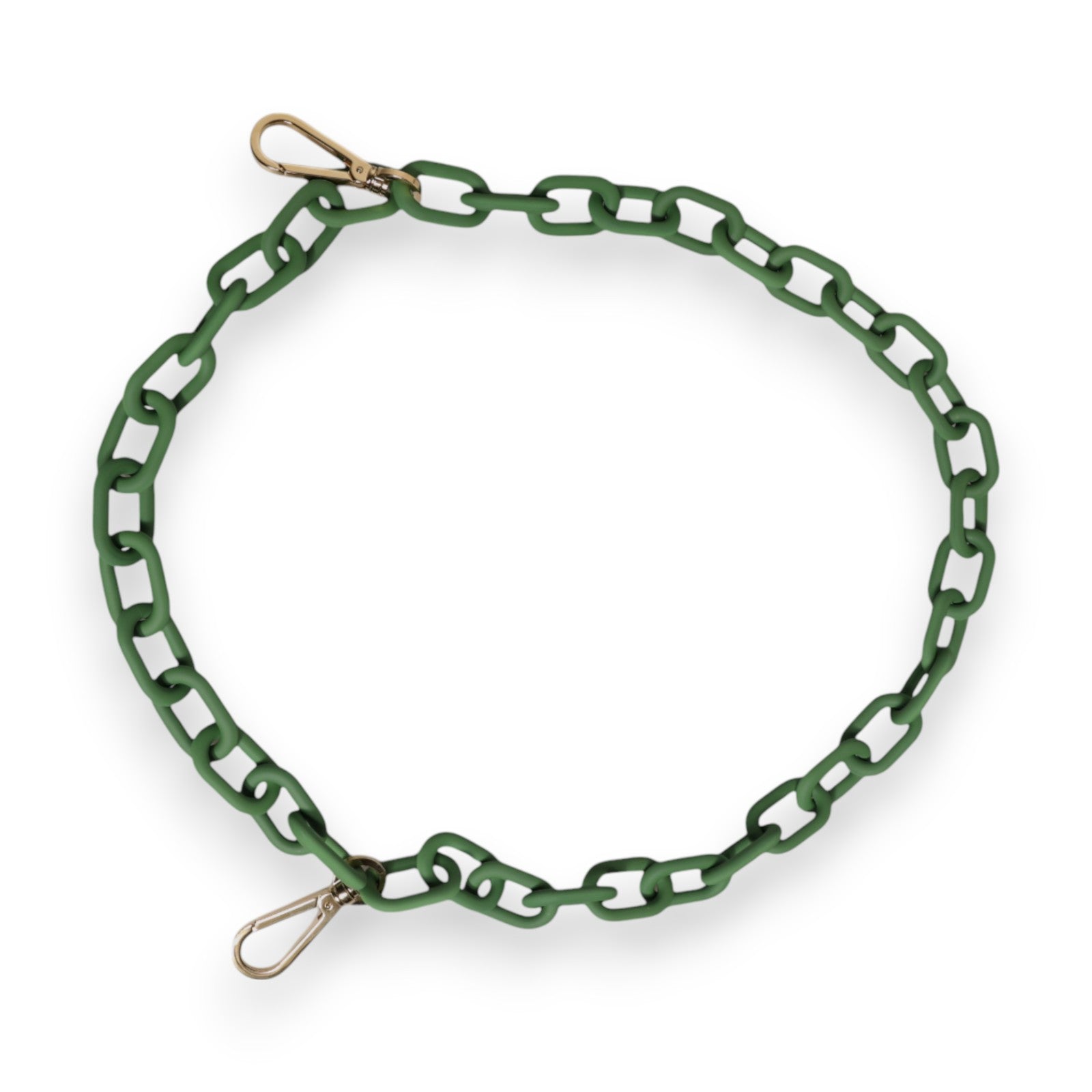 Dolce & Gabbana Green Plexy Acrylic Chunky Gold Hardware Wallet Men's Chain