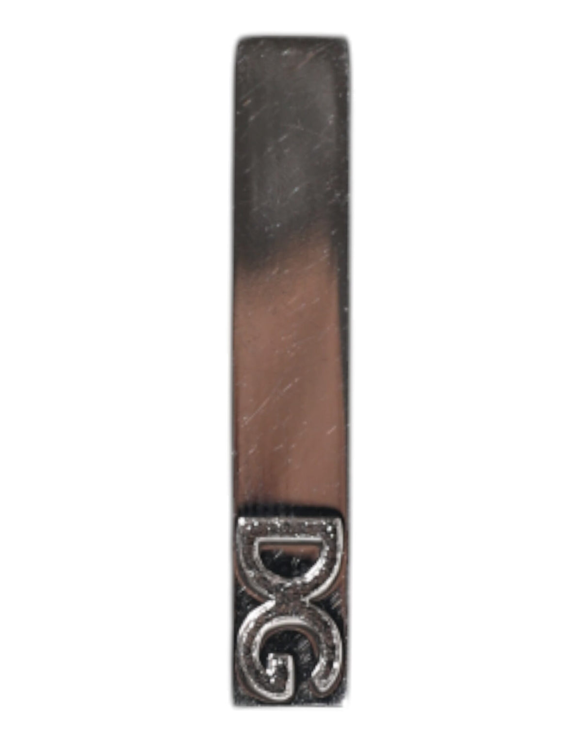 Dolce & Gabbana Silver Tone Brass Logo Branded Tie Clip Men's Bar