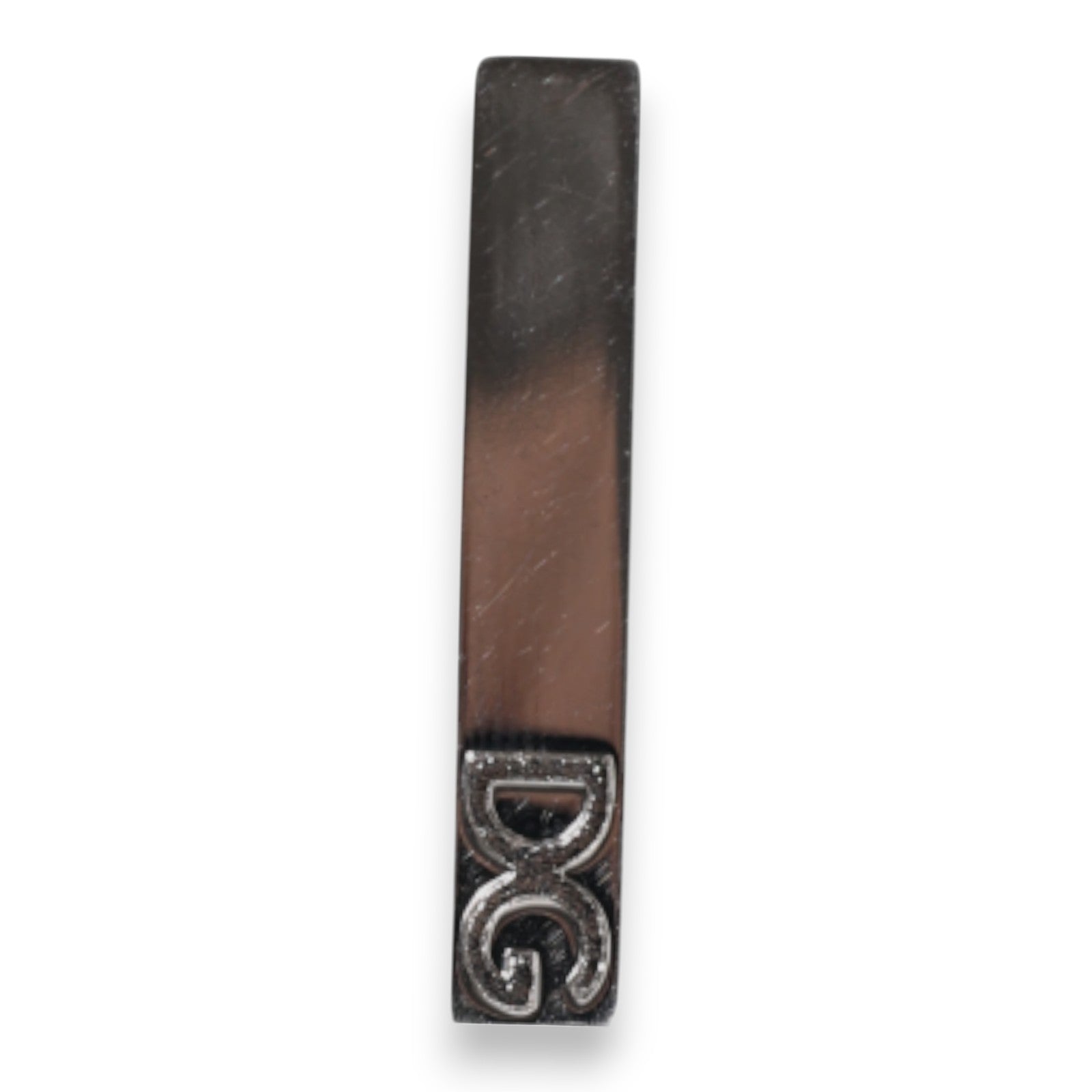 Dolce & Gabbana Silver Tone Brass Logo Branded Tie Clip Men's Bar