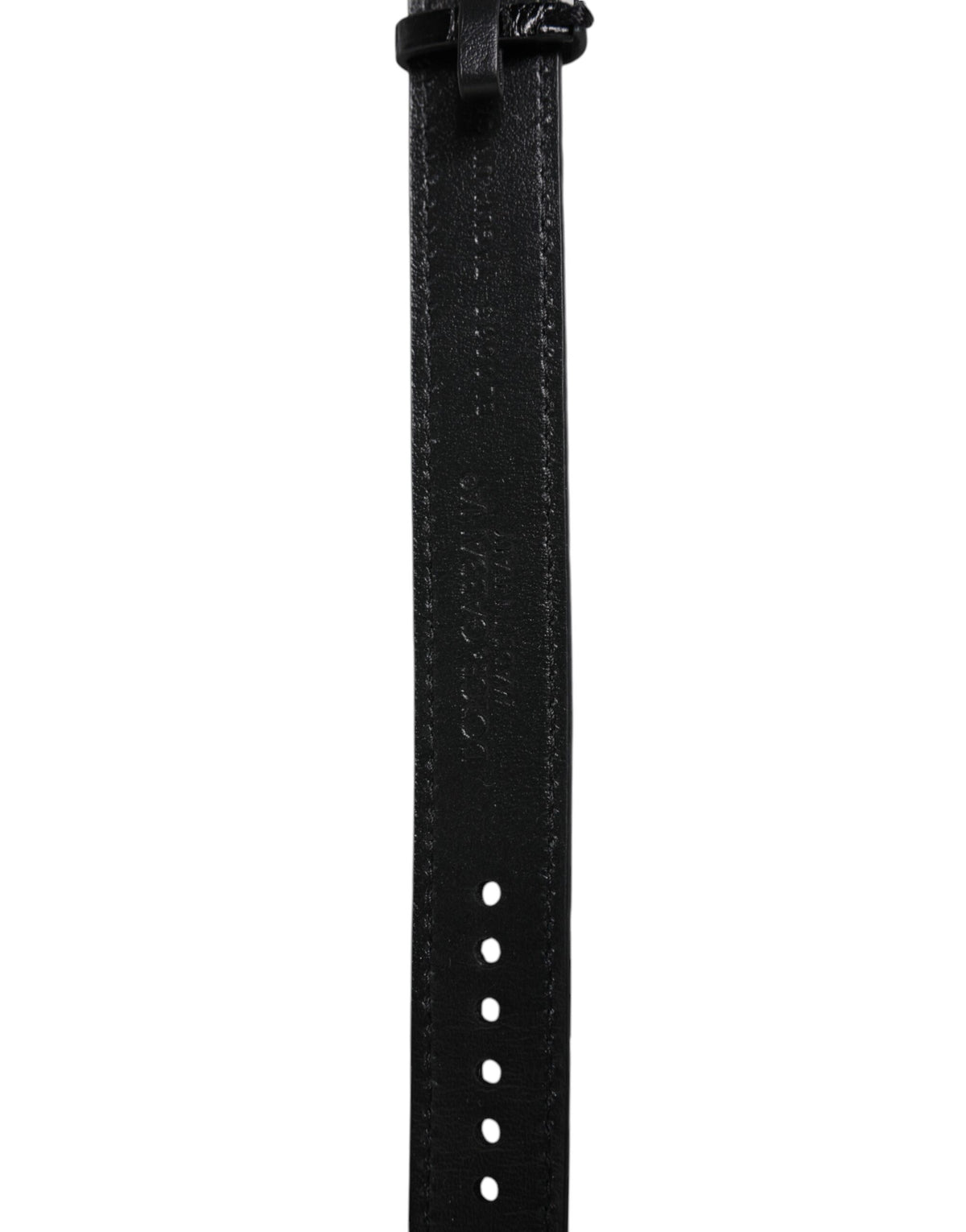 Dolce & Gabbana Black Exotic Leather Gold Tone Metal Buckle Women's Armband (Pre-Owned)