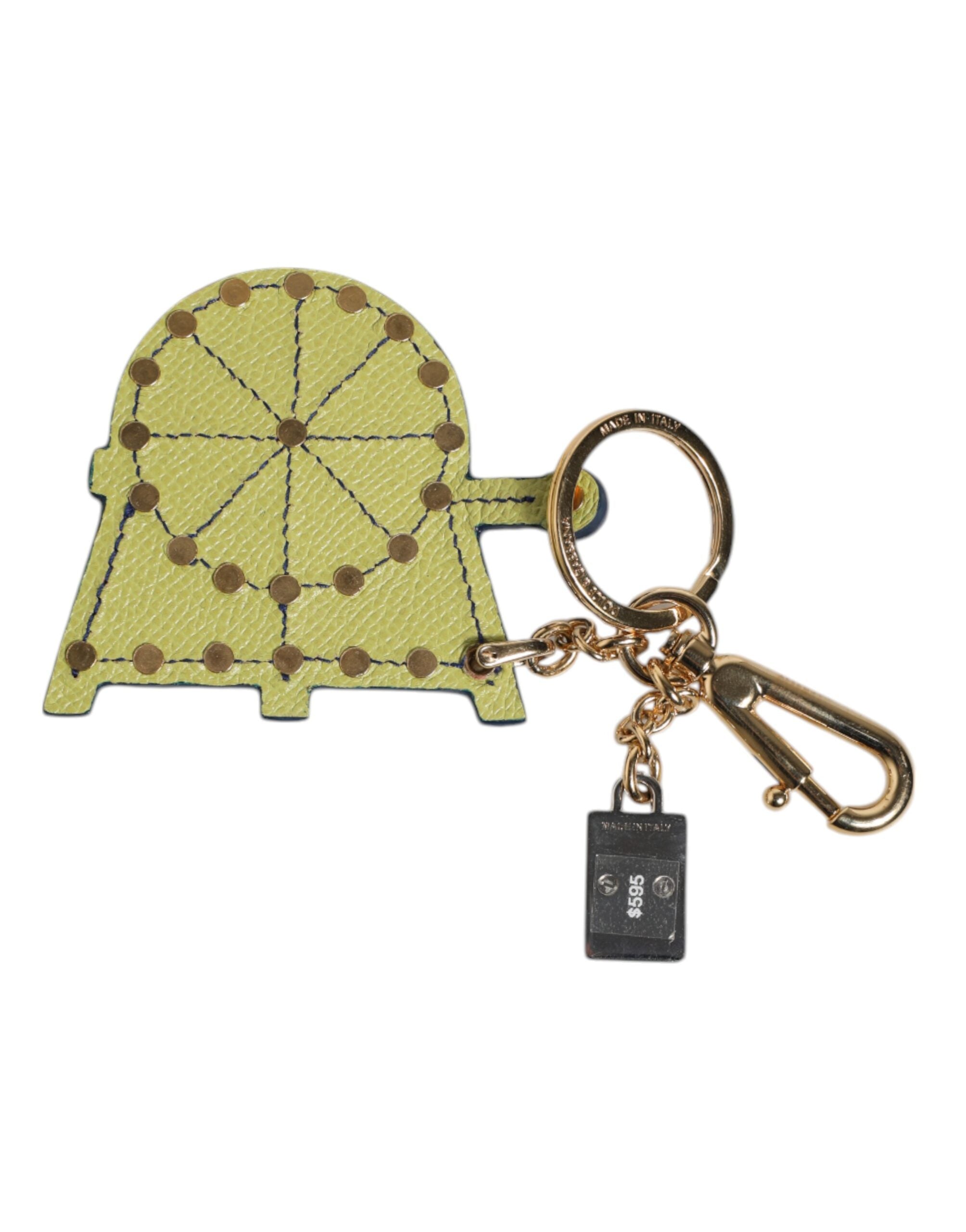 Dolce & Gabbana Multicolor Gold Tone Carretto Keychain Women's Keyring