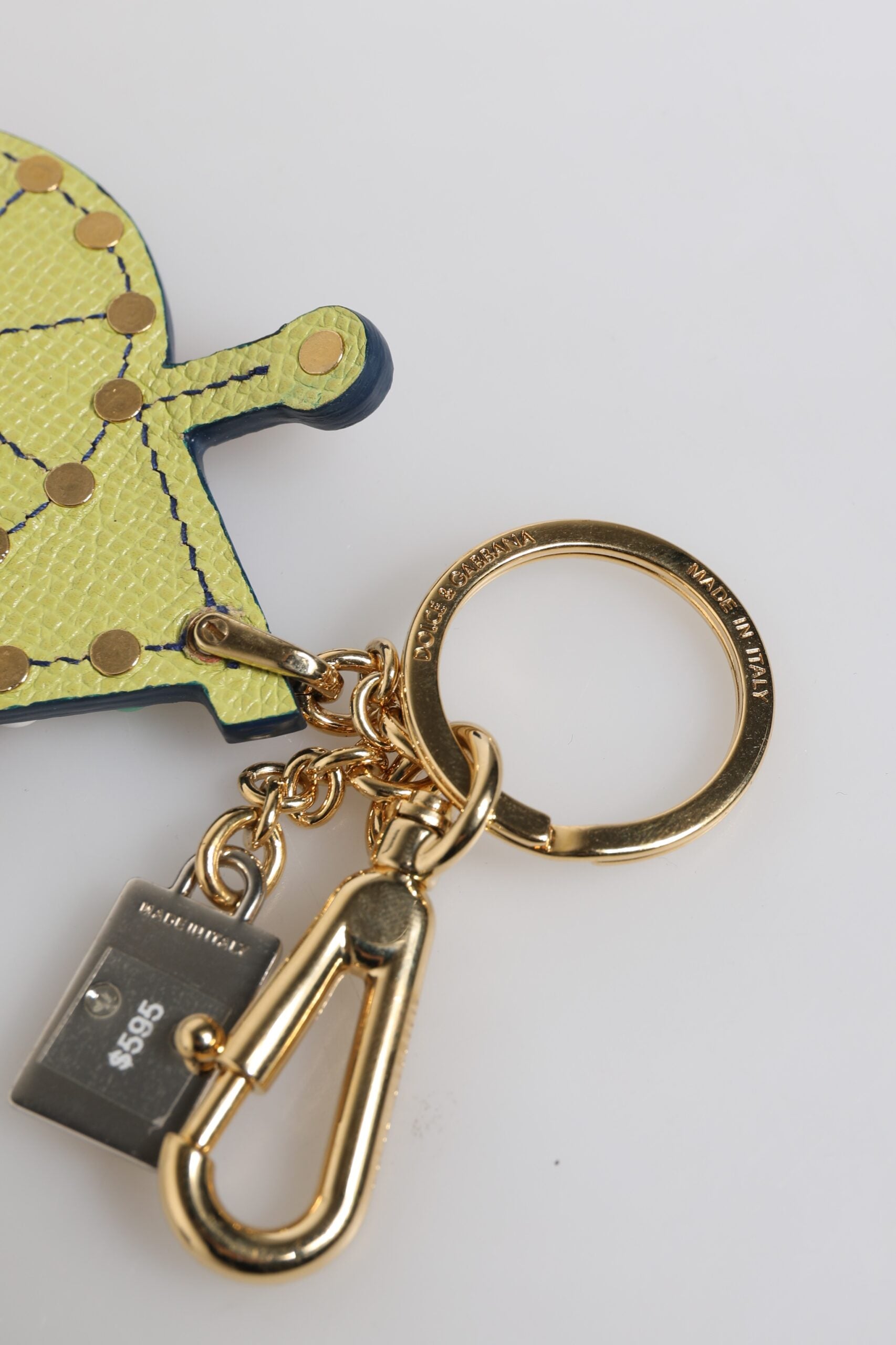 Dolce & Gabbana Multicolor Gold Tone Carretto Keychain Women's Keyring