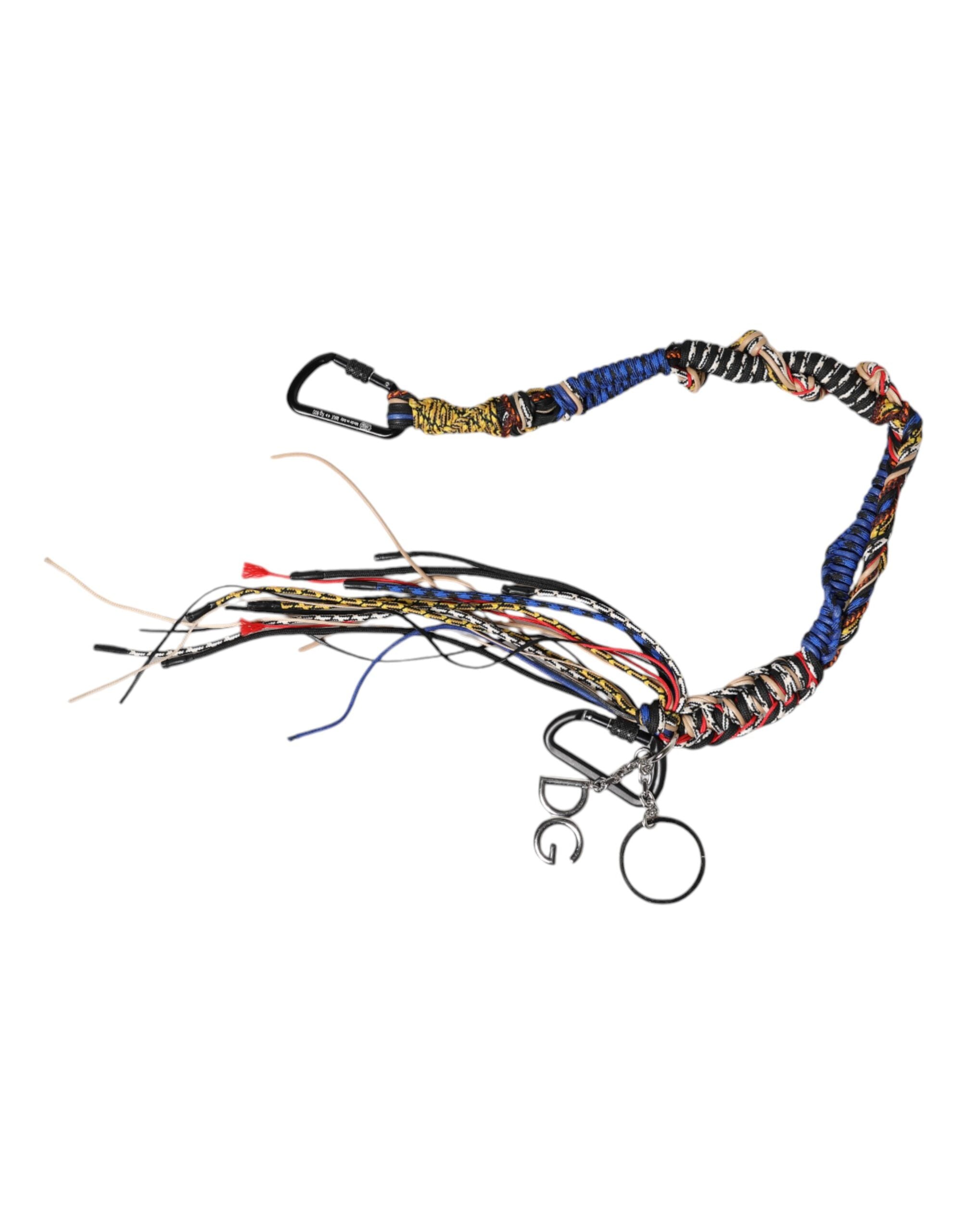 Dolce & Gabbana Multicolor Braided Rope Logo Bag Shoulder Women's Strap