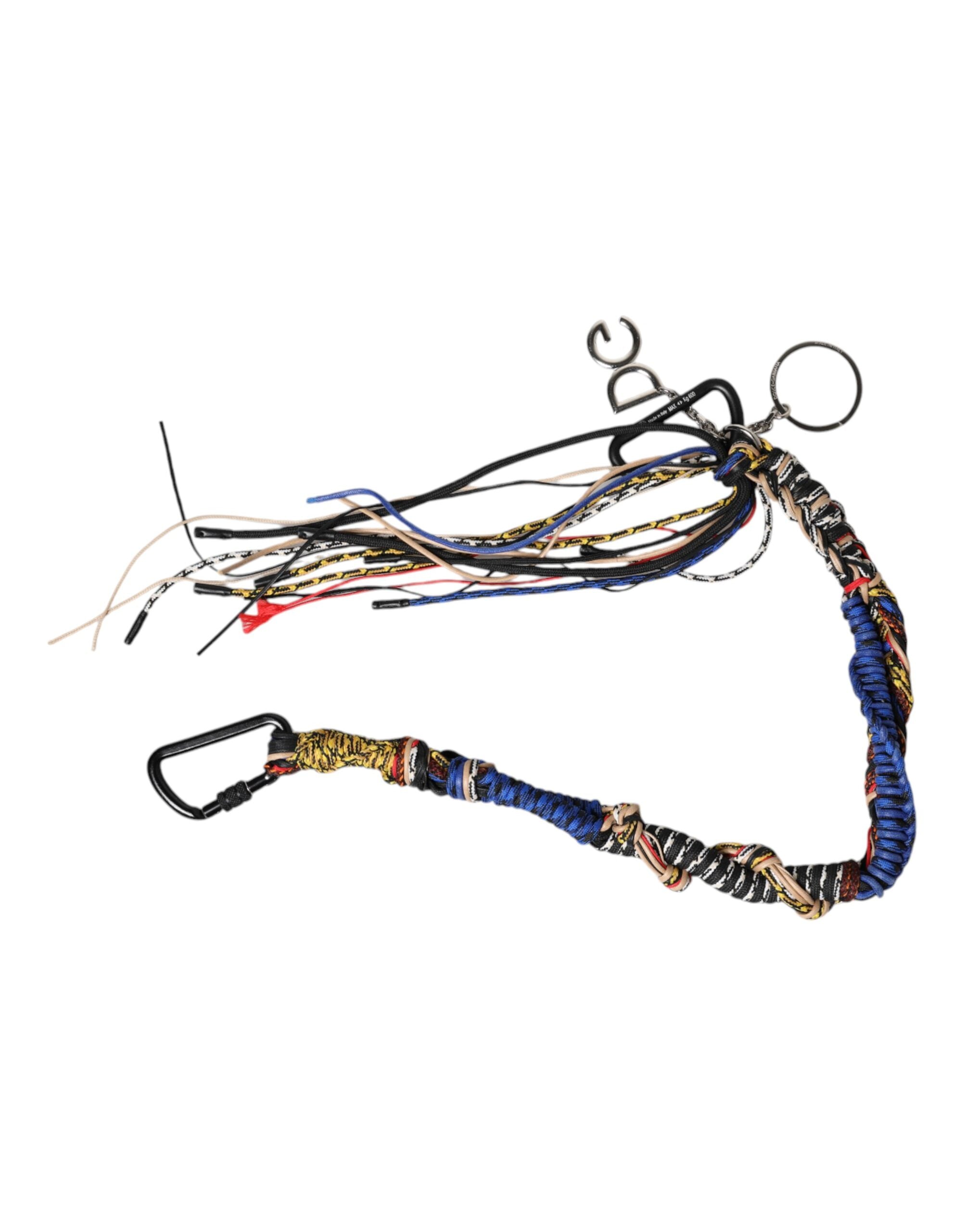Dolce & Gabbana Multicolor Braided Rope Logo Bag Shoulder Women's Strap