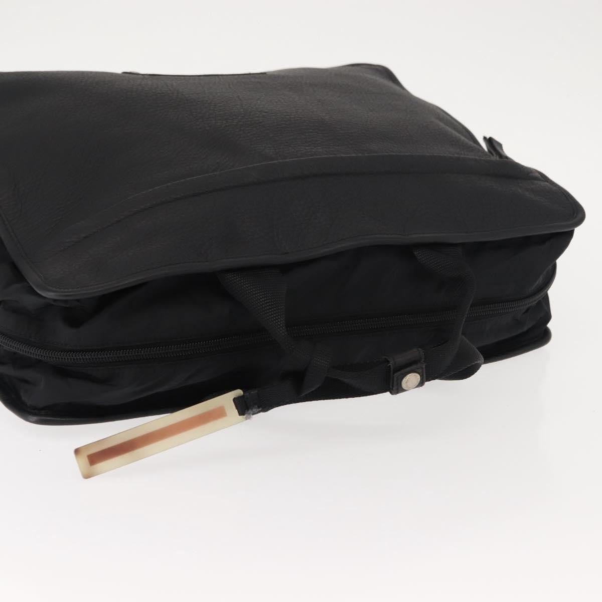 Prada Sport Nylon And Leather Black Nylon Briefcase Bag (Pre-Owned)