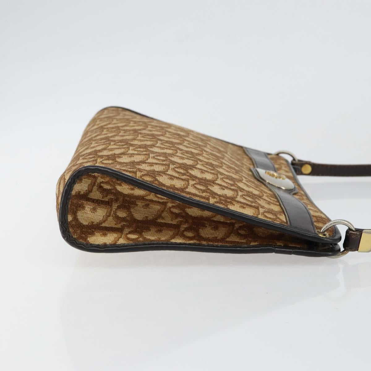 Christian Dior Vintage Trotter Diorissimo Canvas Brown Canvas Shoulder Bag Bag (Pre-Owned)