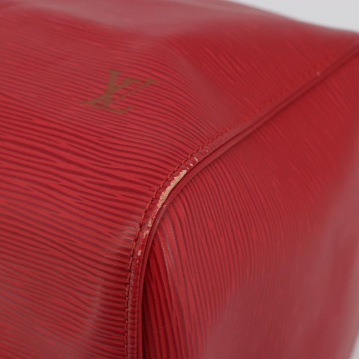 Louis Vuitton Keepall Epi Leather Red Leather Travel Bag Bag (Pre-Owned)
