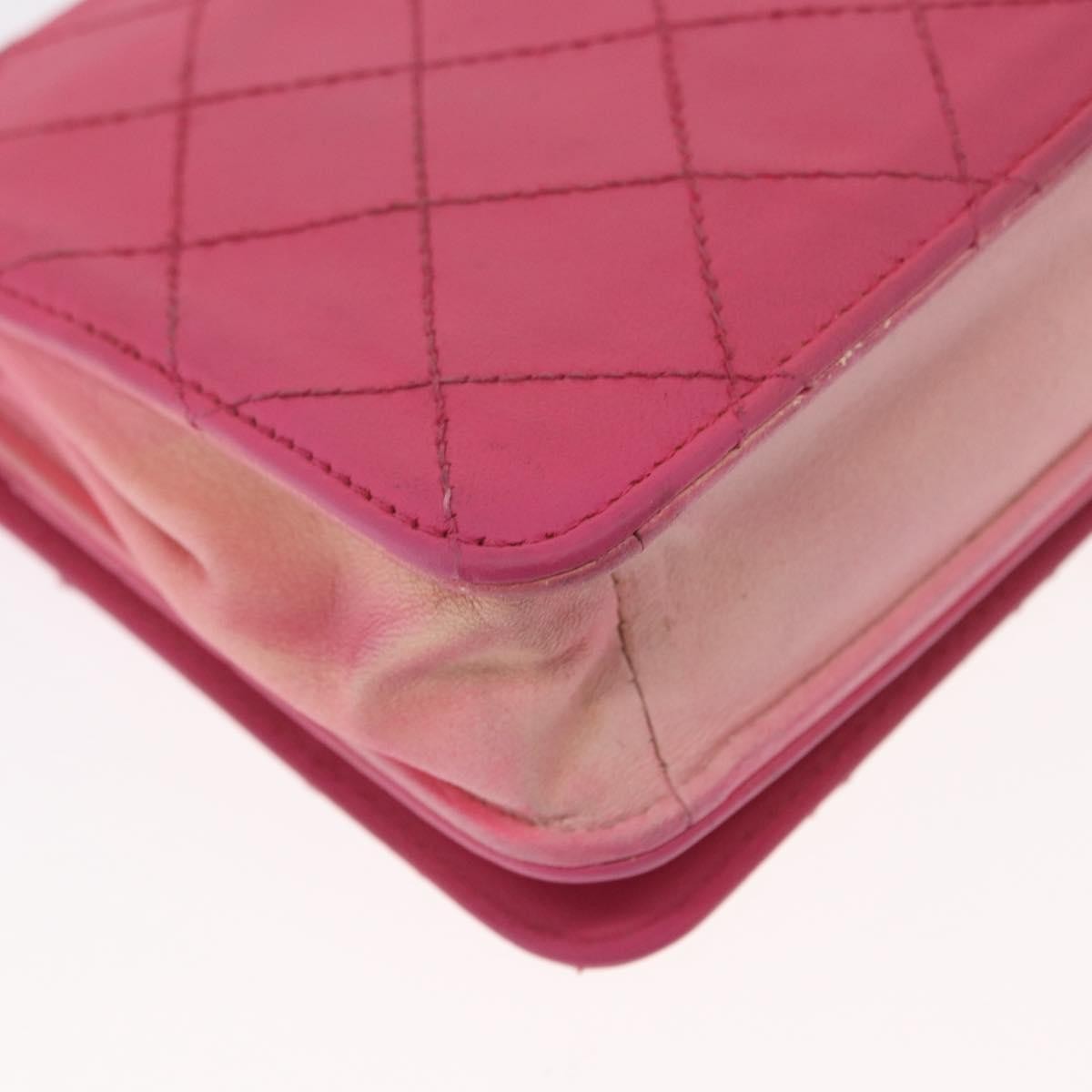 Chanel Wallet On Chain Quilted Ombre Lambskin Pink Leather Crossbody Bag Bag (Pre-Owned)