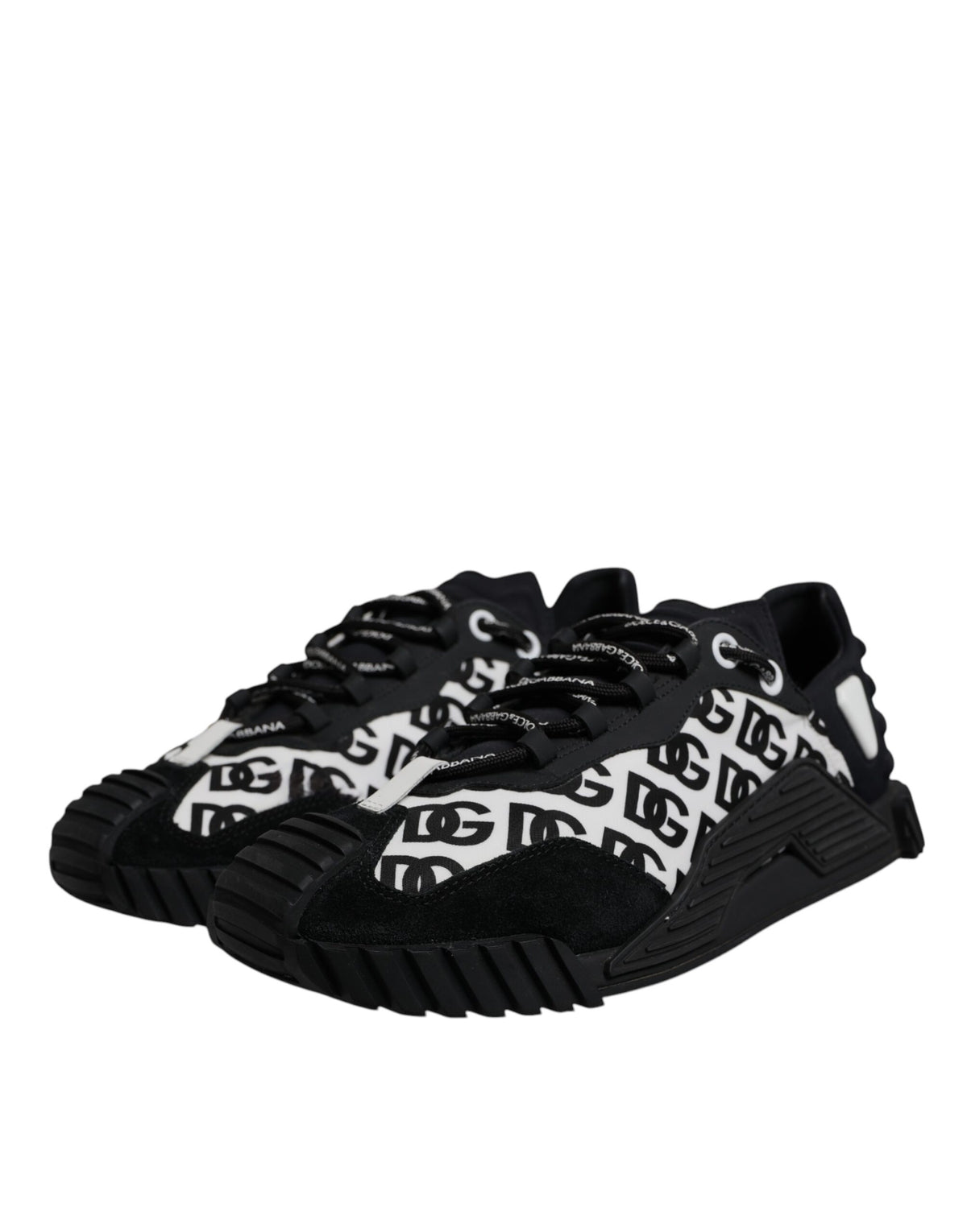 Dolce & Gabbana Black Logo Lace Up Low Top NS1 Sneakers Men's Shoes (Pre-Owned)