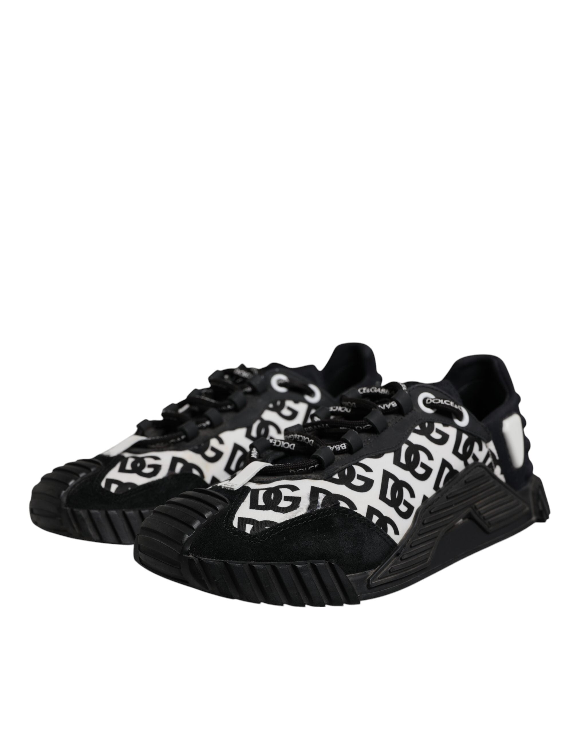 Dolce & Gabbana Black Logo Lace Up Low Top NS1 Sneakers Men's Shoes (Pre-Owned)