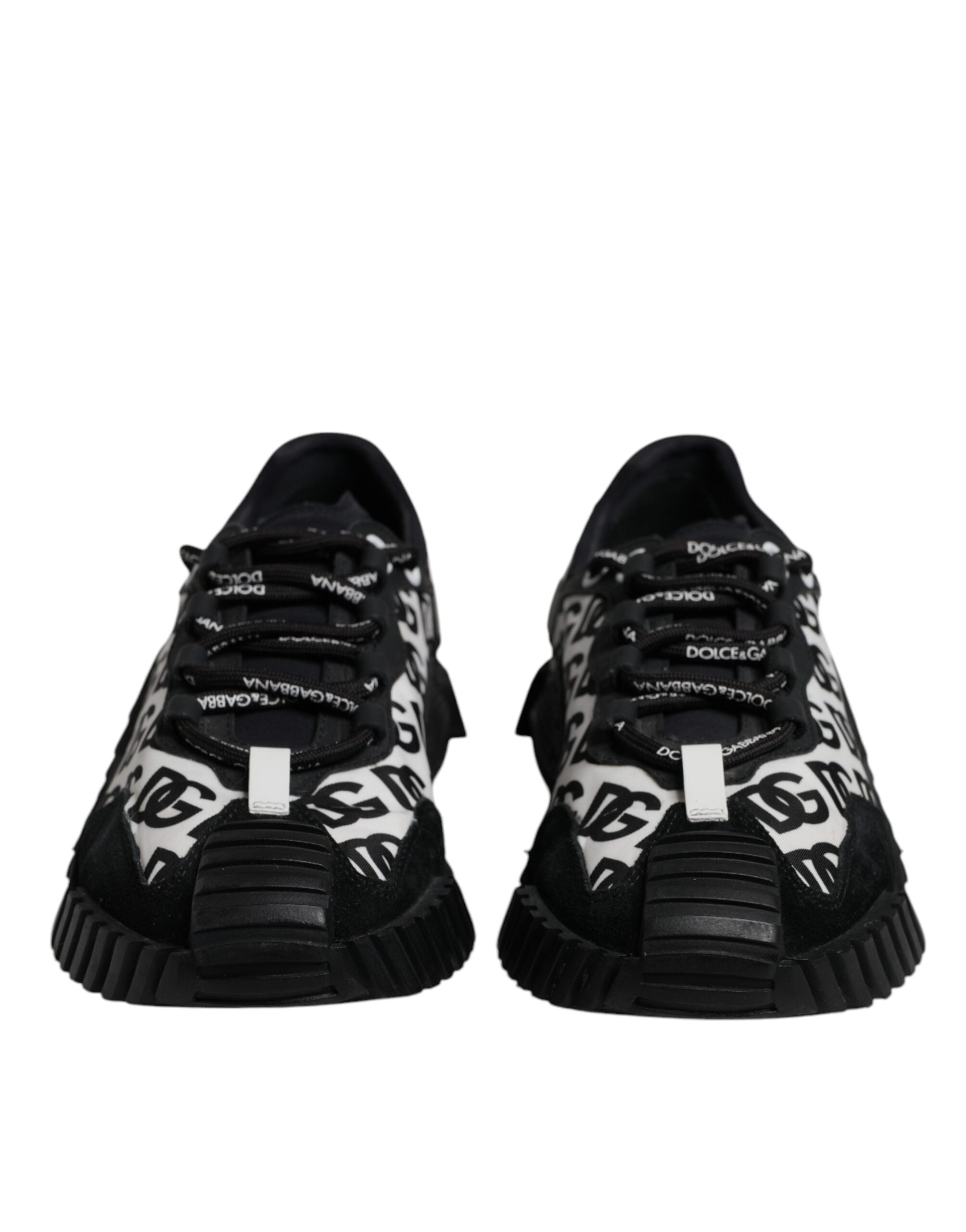 Dolce & Gabbana Black Logo Lace Up Low Top NS1 Sneakers Men's Shoes (Pre-Owned)