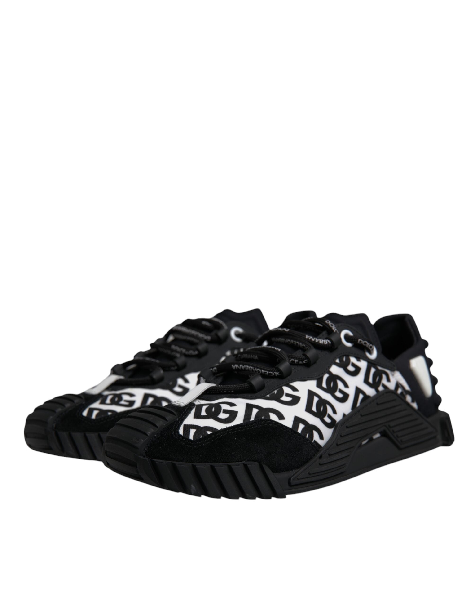 Dolce & Gabbana Black Logo Lace Up Low Top NS1 Sneakers Men's Shoes (Pre-Owned)