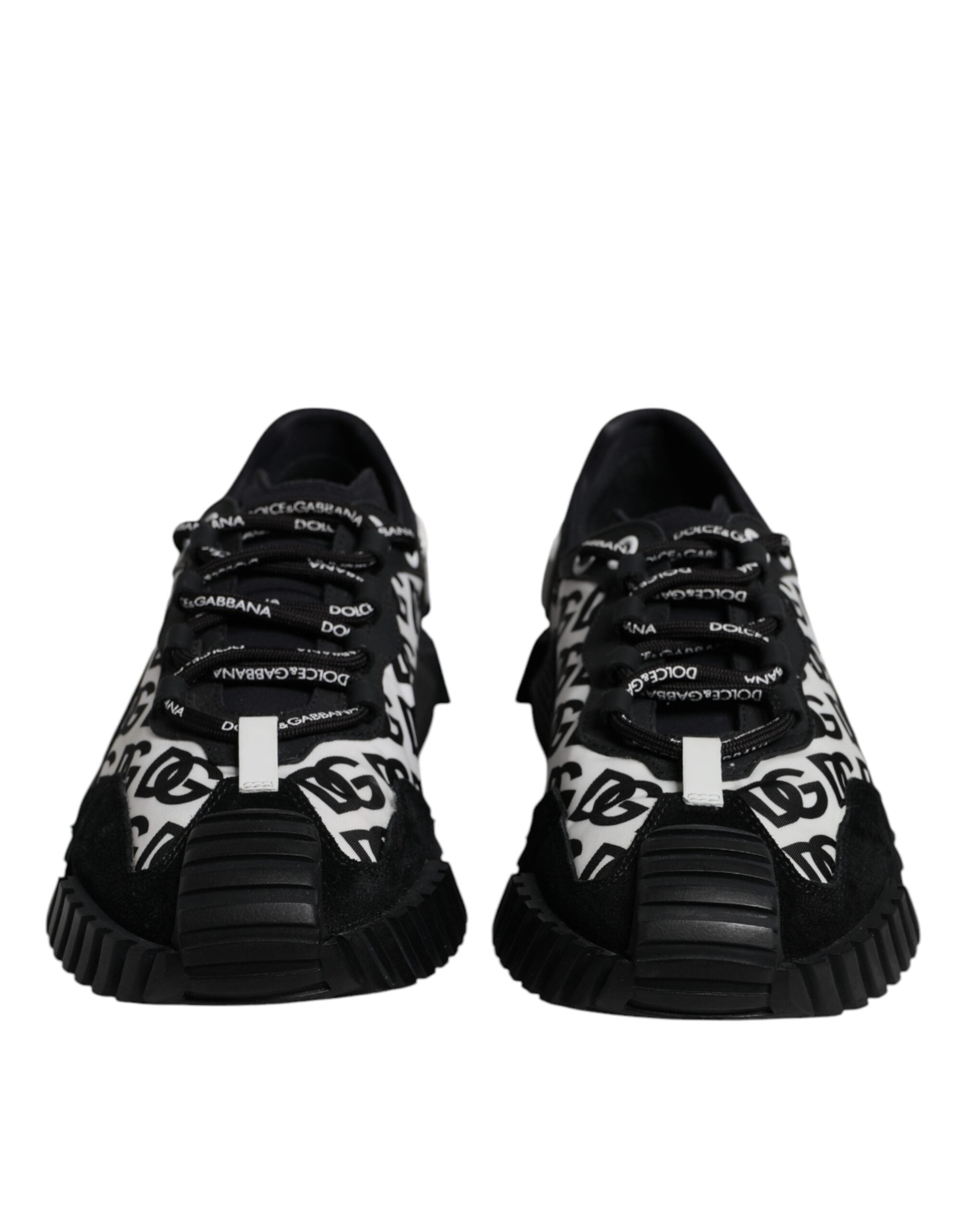 Dolce & Gabbana Black Logo Lace Up Low Top NS1 Sneakers Men's Shoes (Pre-Owned)