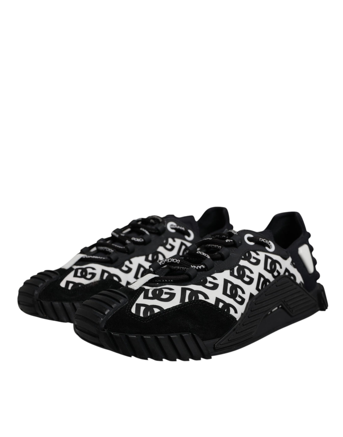Dolce & Gabbana Black Logo Lace Up Low Top NS1 Sneakers Men's Shoes (Pre-Owned)