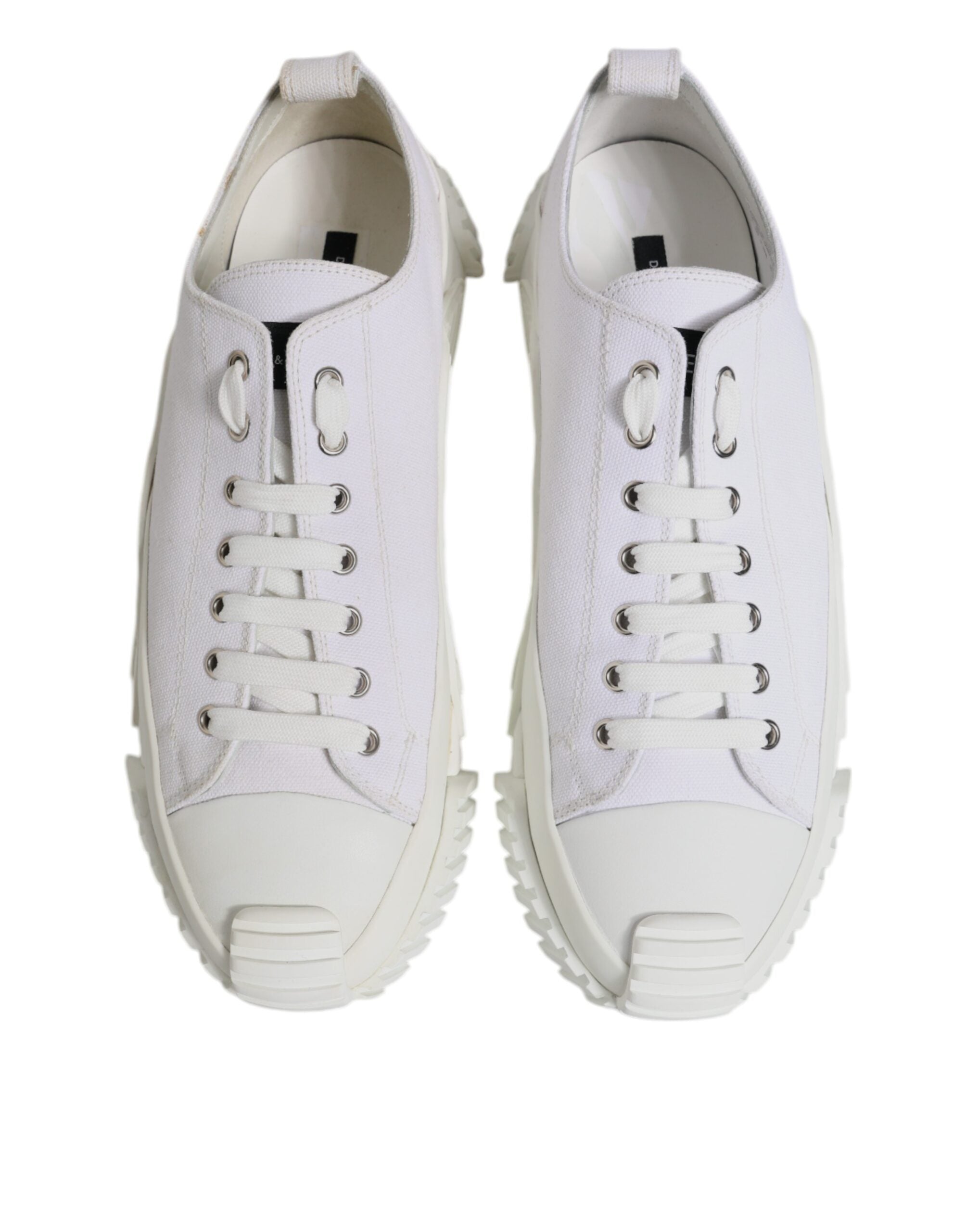 Dolce & Gabbana White Leather Low Top NS1 Sneakers Men's Shoes