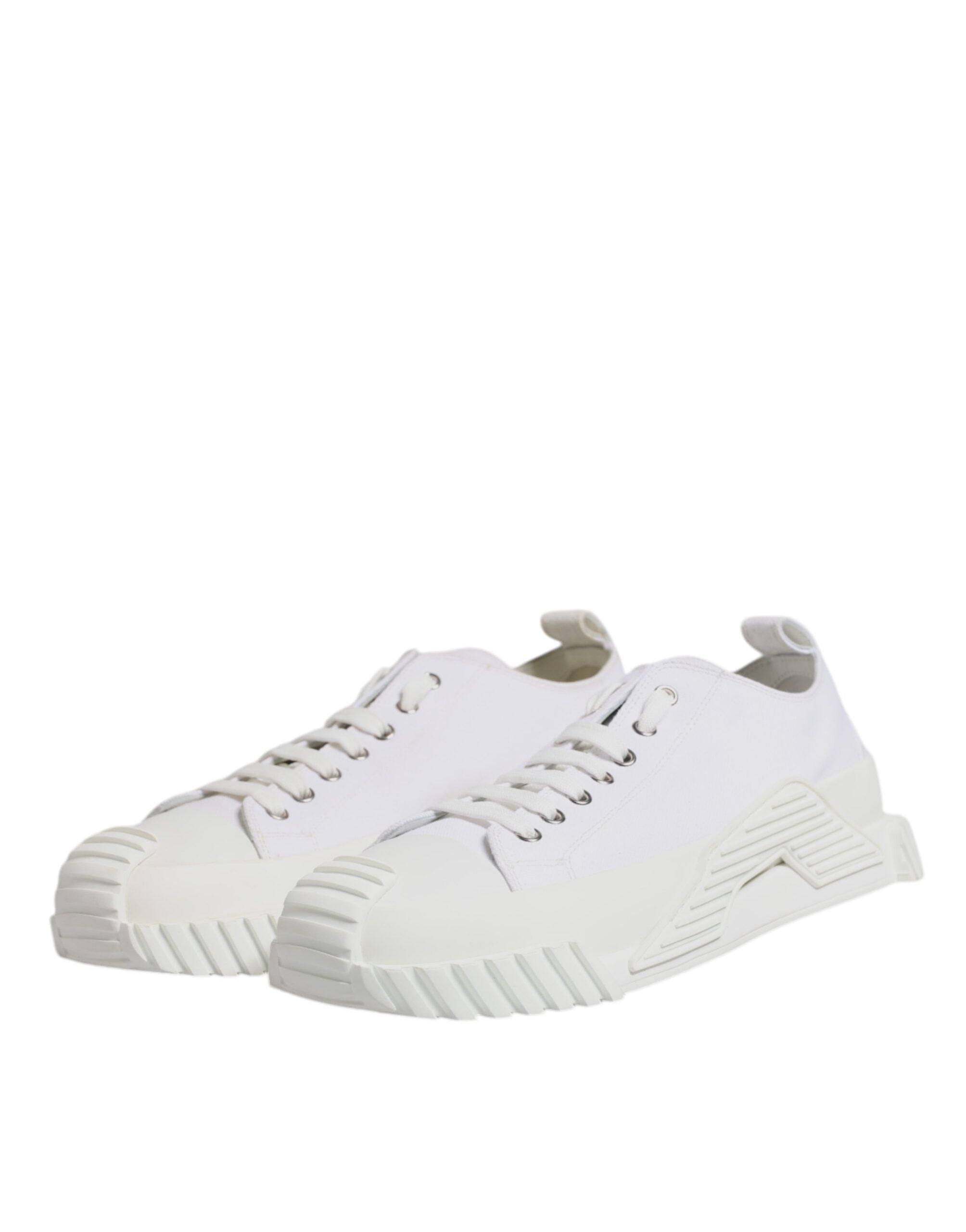 Dolce & Gabbana White Leather Low Top NS1 Sneakers Men's Shoes