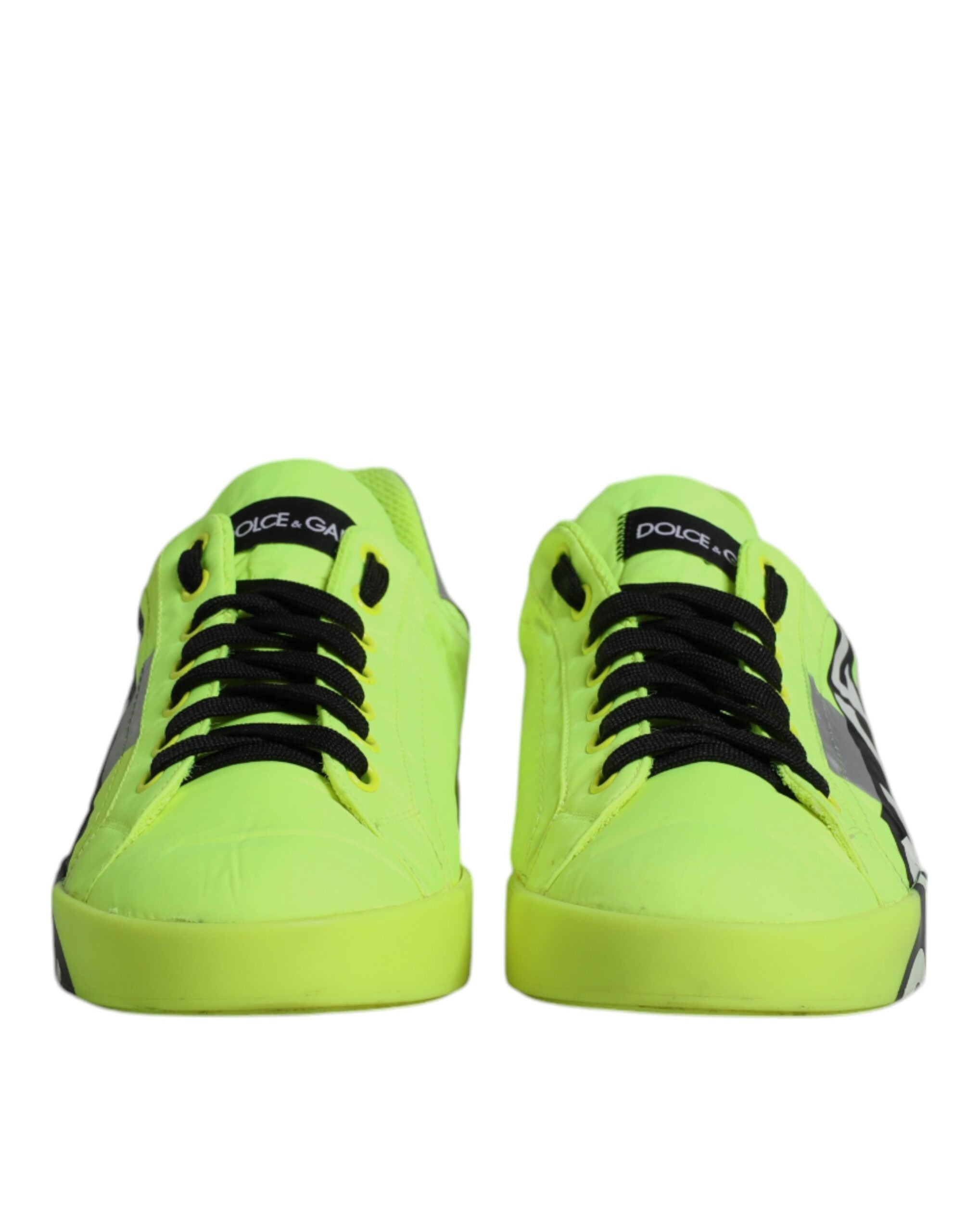Dolce & Gabbana Green Portofino Logo Tape Men Sneakers Men's Shoes (Pre-Owned)