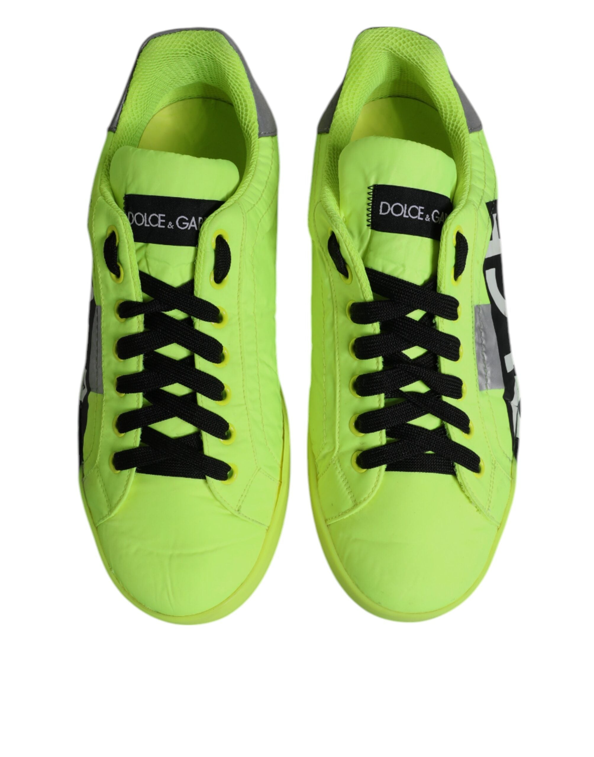 Dolce & Gabbana Green Portofino Logo Tape Men Sneakers Men's Shoes (Pre-Owned)