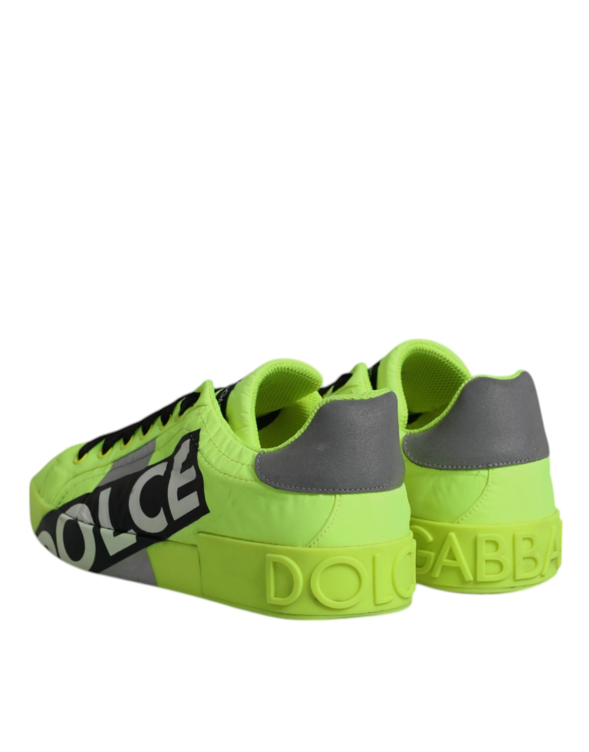 Dolce & Gabbana Green Portofino Logo Tape Men Sneakers Men's Shoes (Pre-Owned)