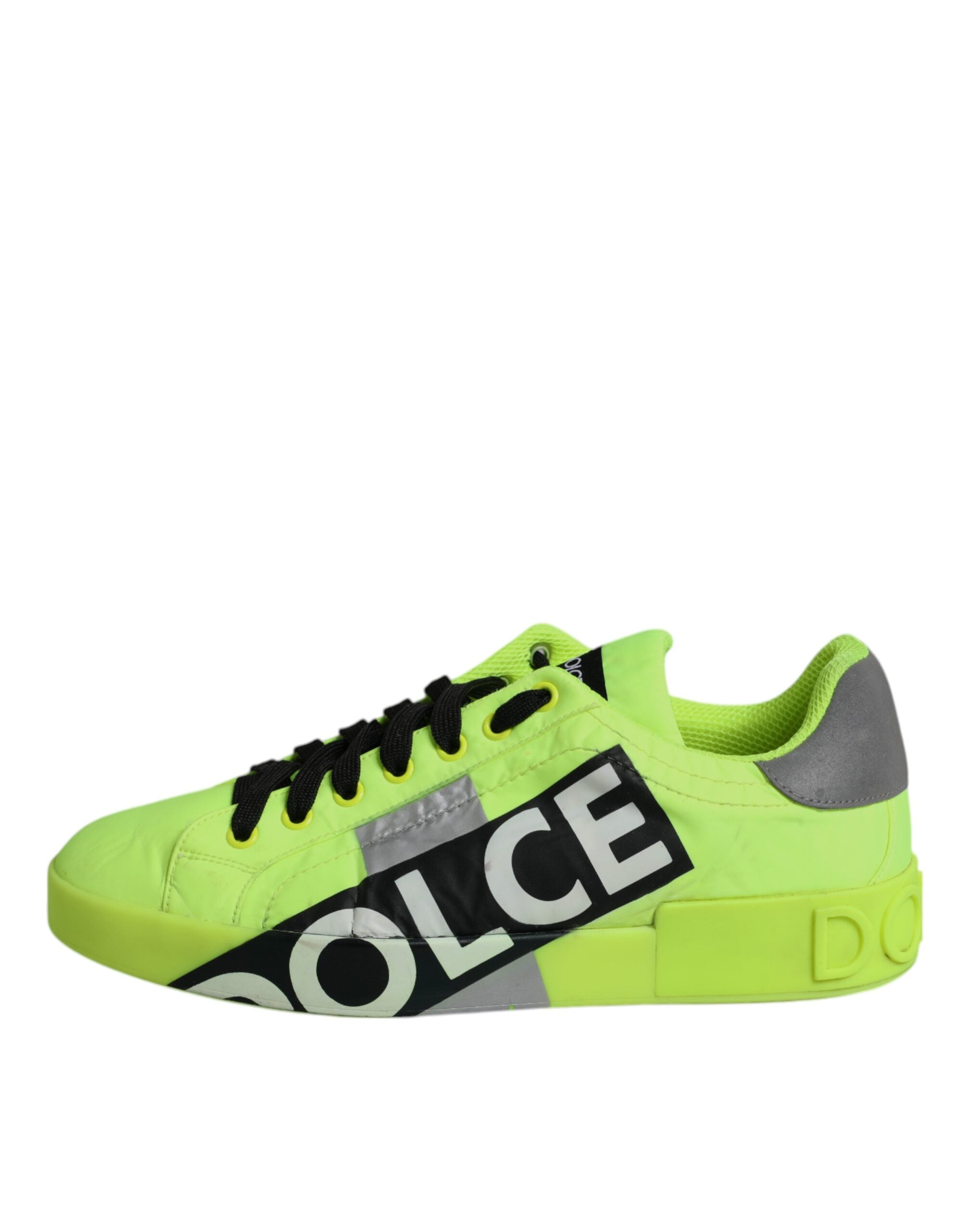 Dolce & Gabbana Green Portofino Logo Tape Men Sneakers Men's Shoes (Pre-Owned)