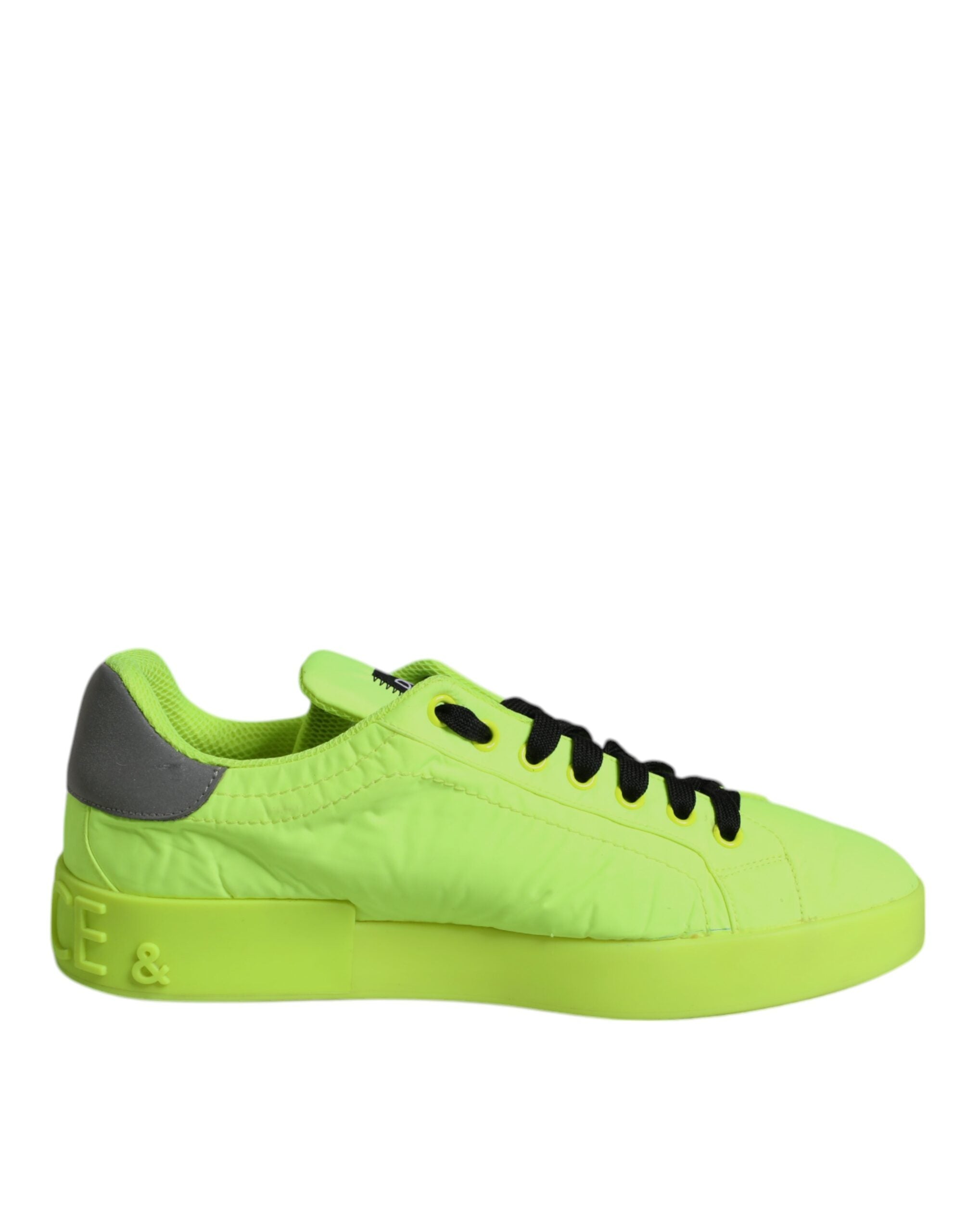 Dolce & Gabbana Green Portofino Logo Tape Men Sneakers Men's Shoes (Pre-Owned)