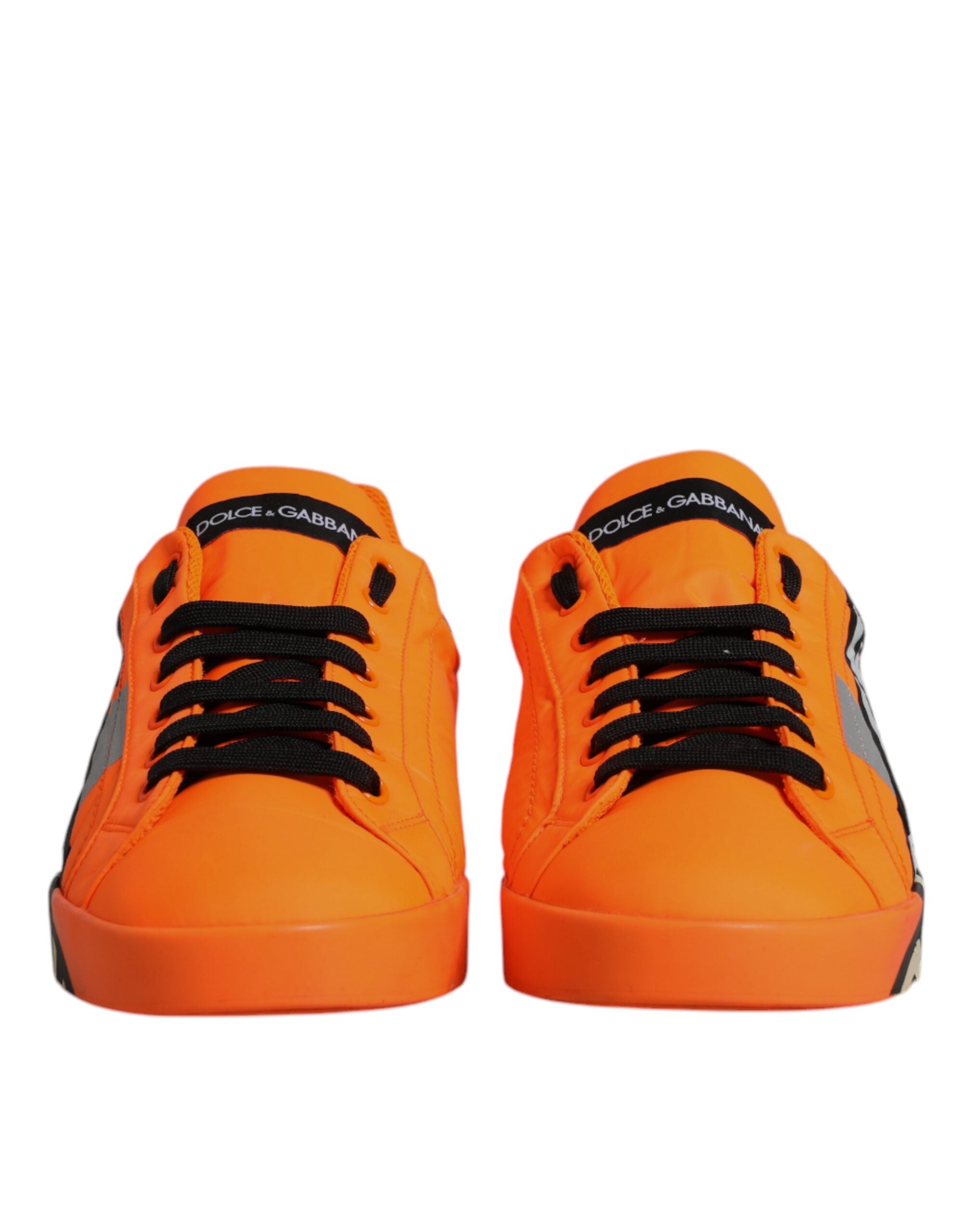 Dolce & Gabbana Orange Portofino Logo Tape Men Sneakers Men's Shoes (Pre-Owned)