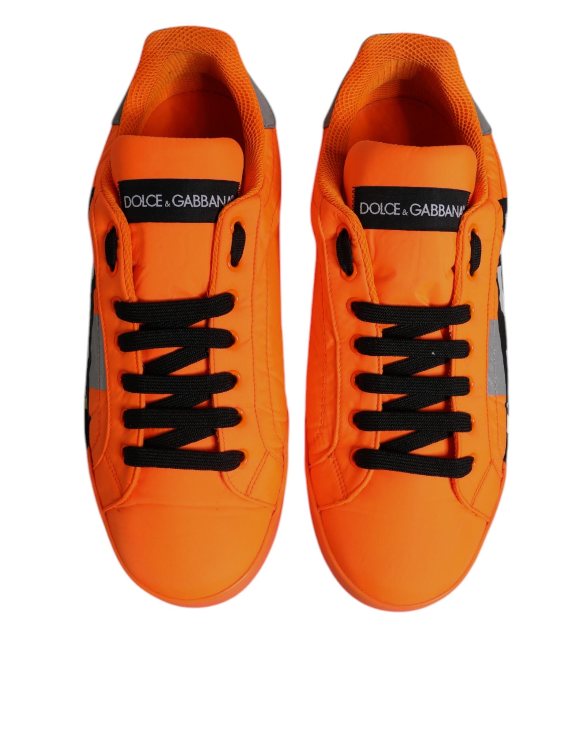 Dolce & Gabbana Orange Portofino Logo Tape Men Sneakers Men's Shoes (Pre-Owned)