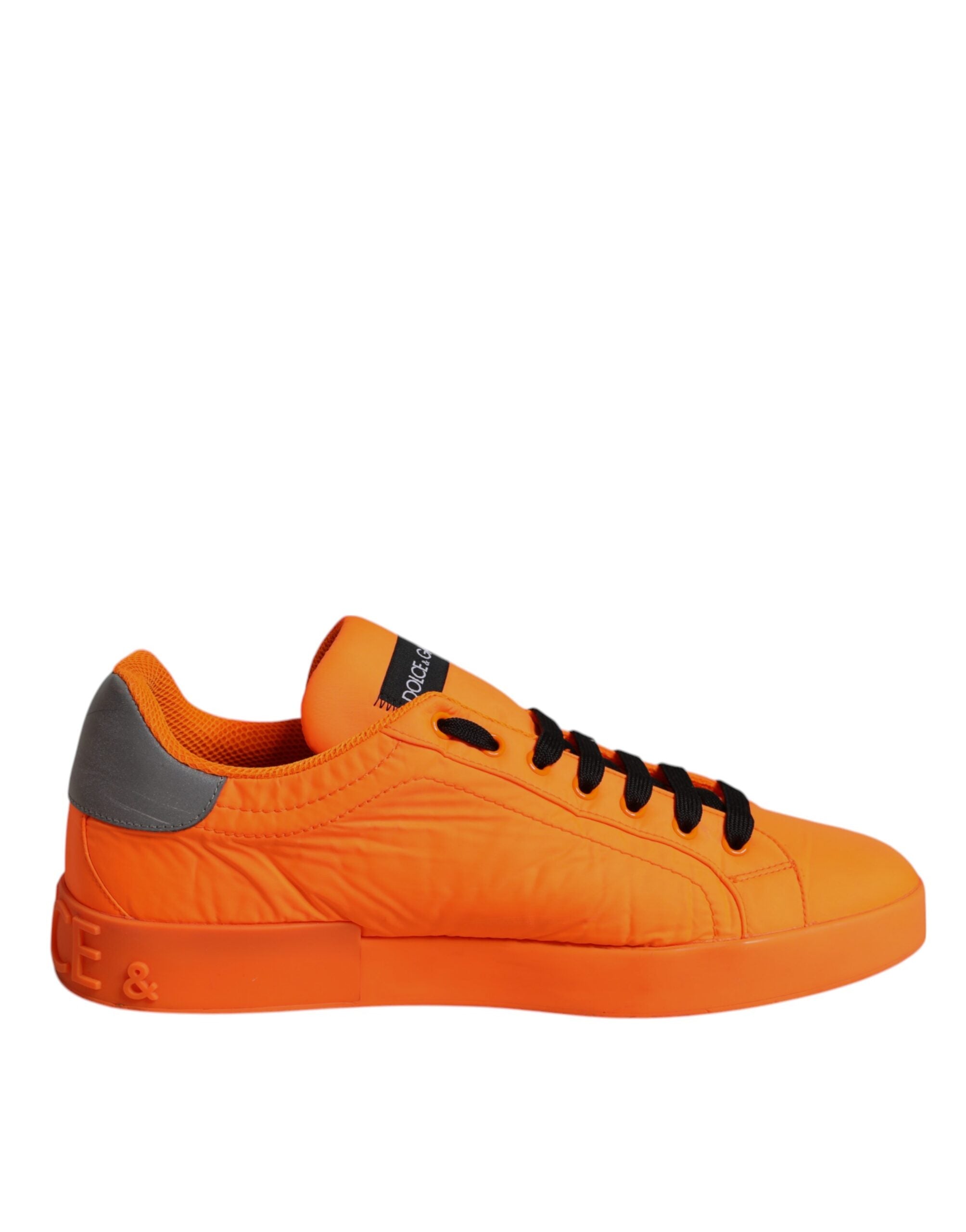 Dolce & Gabbana Orange Portofino Logo Tape Men Sneakers Men's Shoes (Pre-Owned)