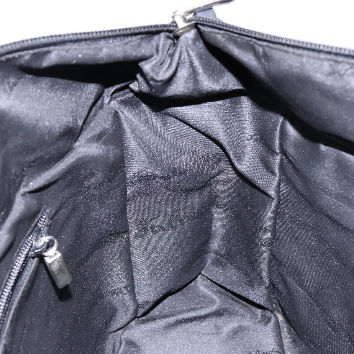 Salvatore Ferragamo Vintage Canvas Black Canvas Handbag (Pre-Owned)