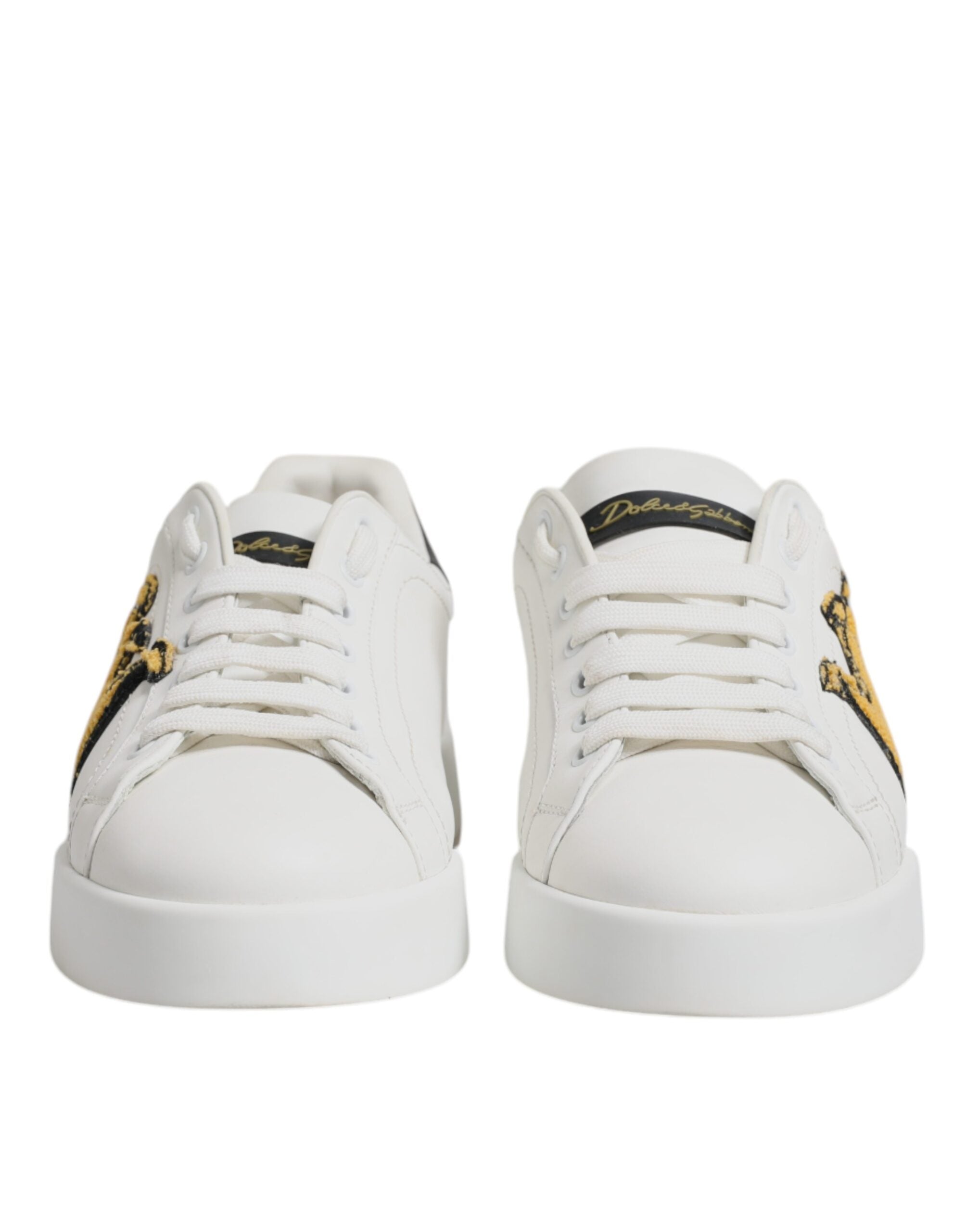 Dolce & Gabbana White Royal Crown Low Top Sneakers Men's Shoes (Pre-Owned)