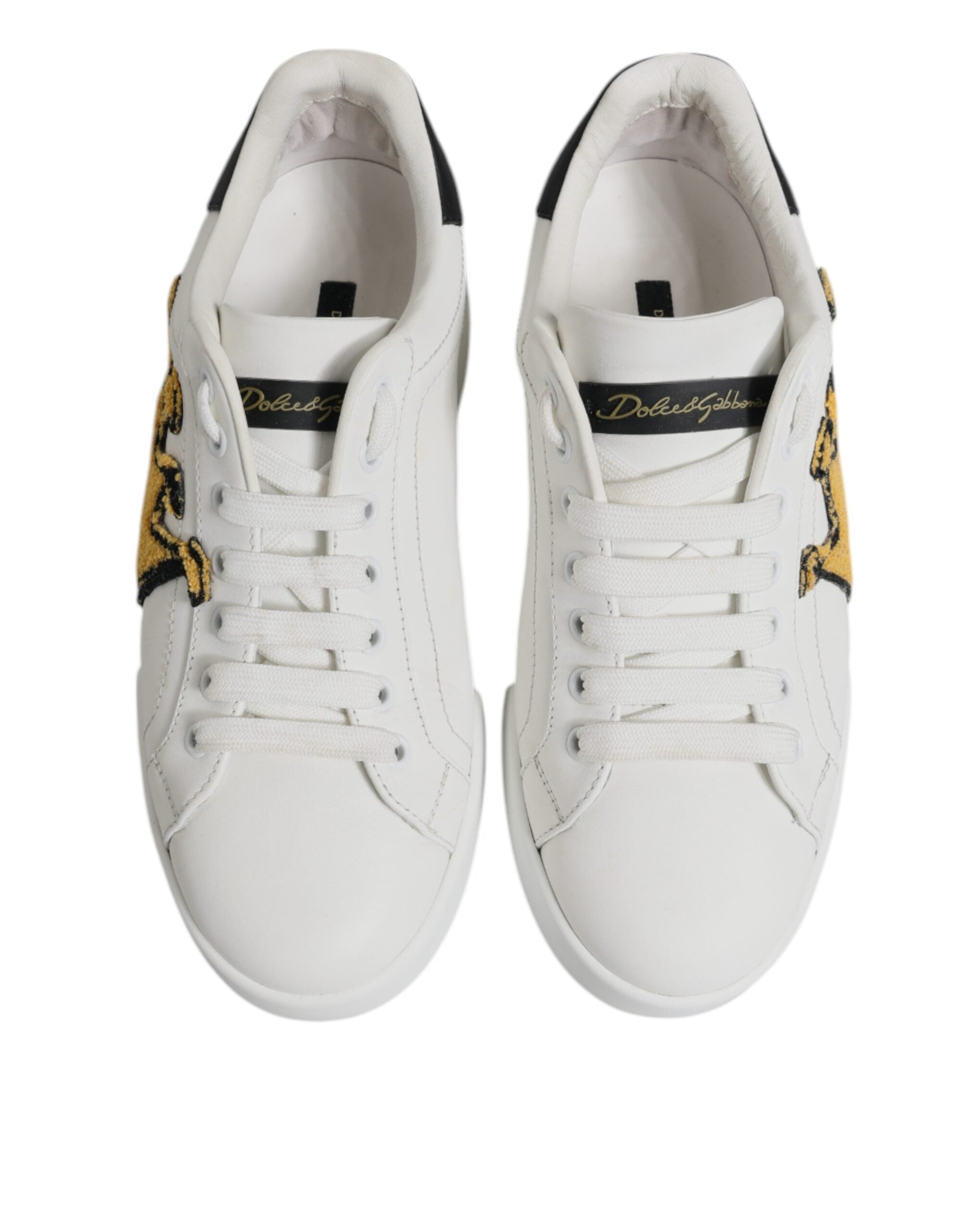 Dolce & Gabbana White Royal Crown Low Top Sneakers Men's Shoes (Pre-Owned)