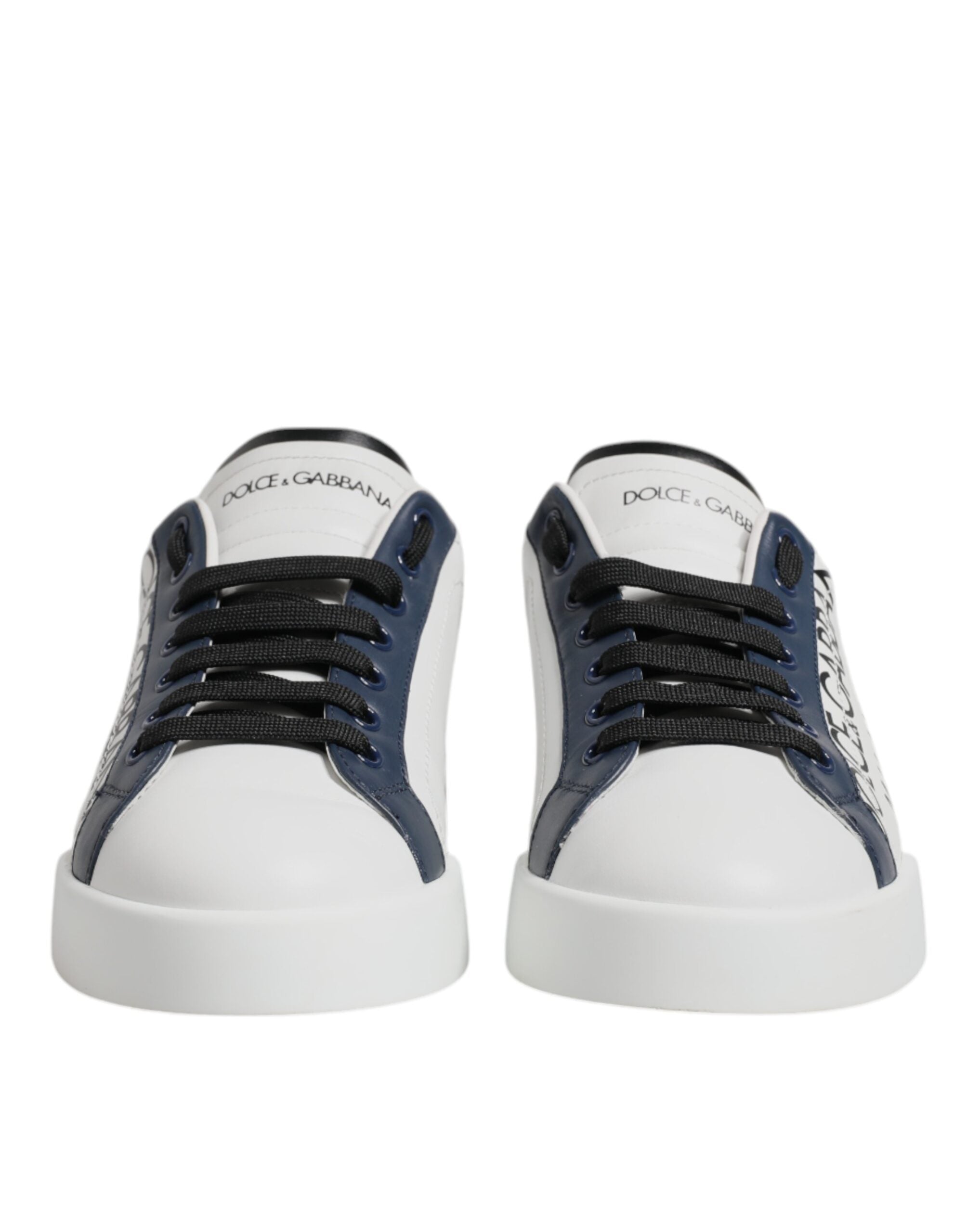 Dolce & Gabbana White Blue Crown Low Top Men Sneakers Men's Shoes (Pre-Owned)