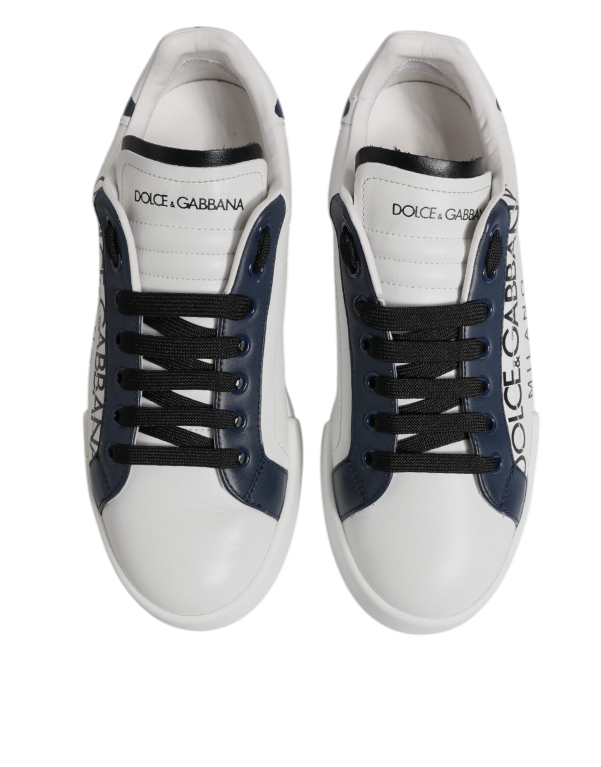 Dolce & Gabbana White Blue Crown Low Top Men Sneakers Men's Shoes (Pre-Owned)