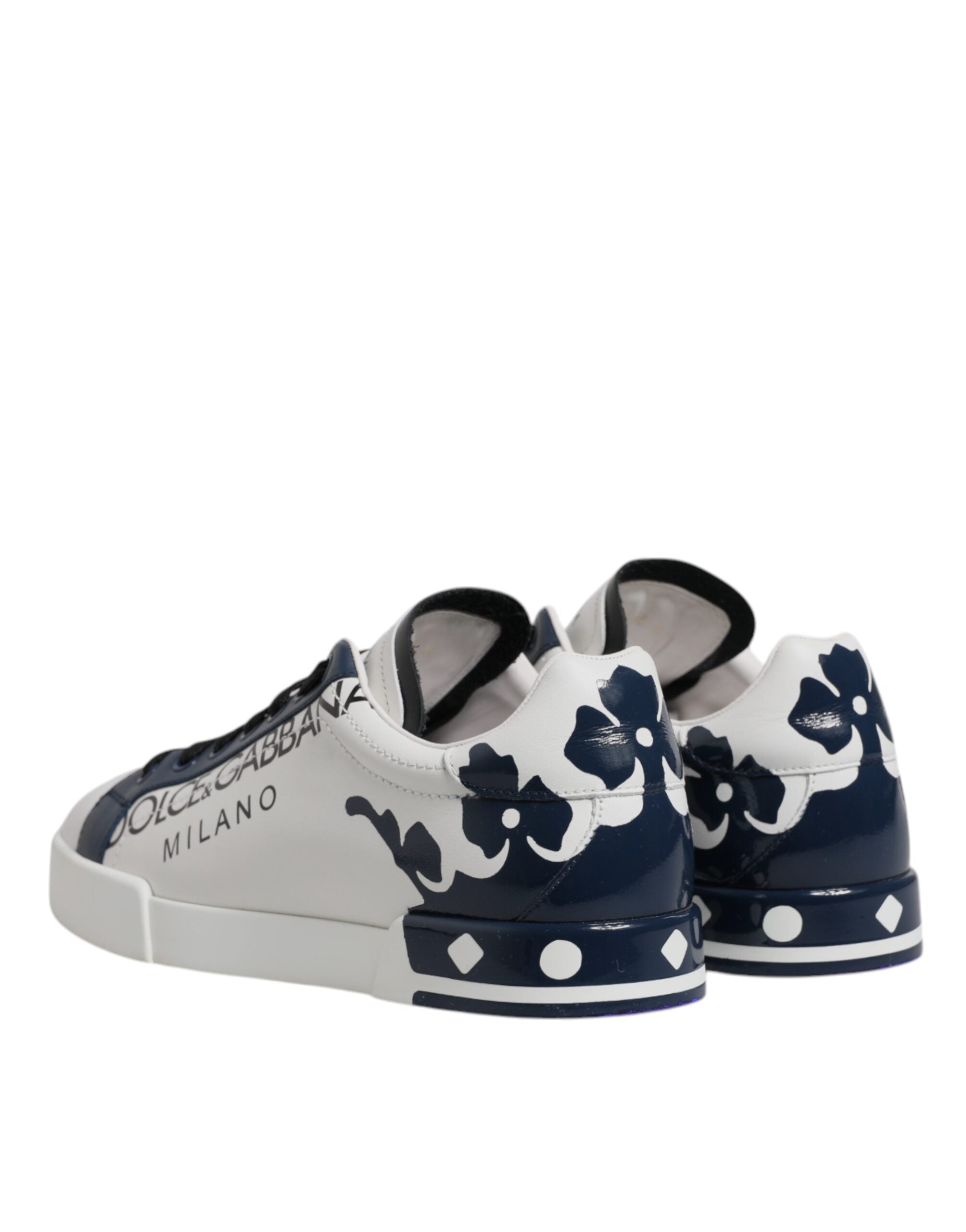 Dolce & Gabbana White Blue Crown Low Top Men Sneakers Men's Shoes (Pre-Owned)