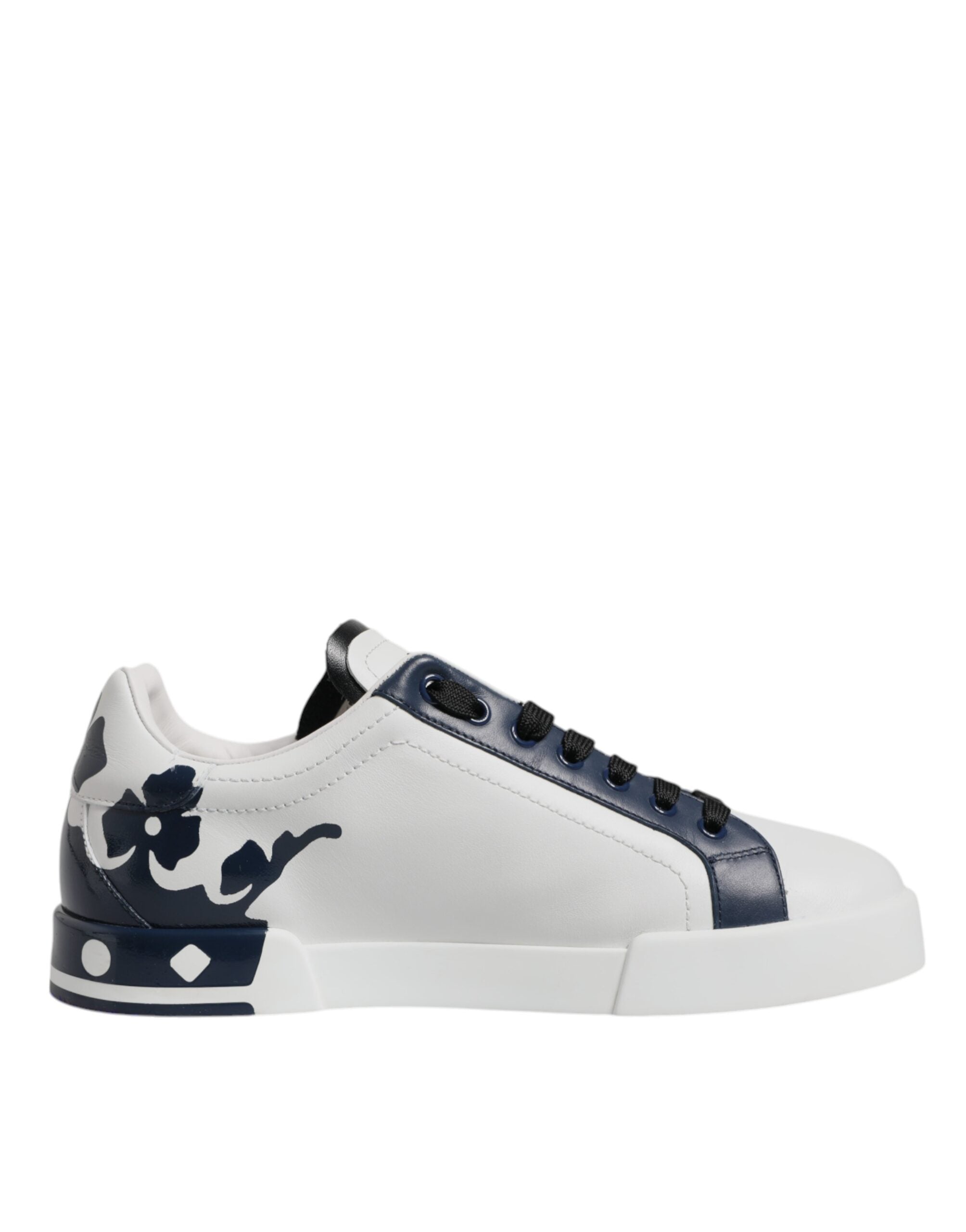 Dolce & Gabbana White Blue Crown Low Top Men Sneakers Men's Shoes (Pre-Owned)