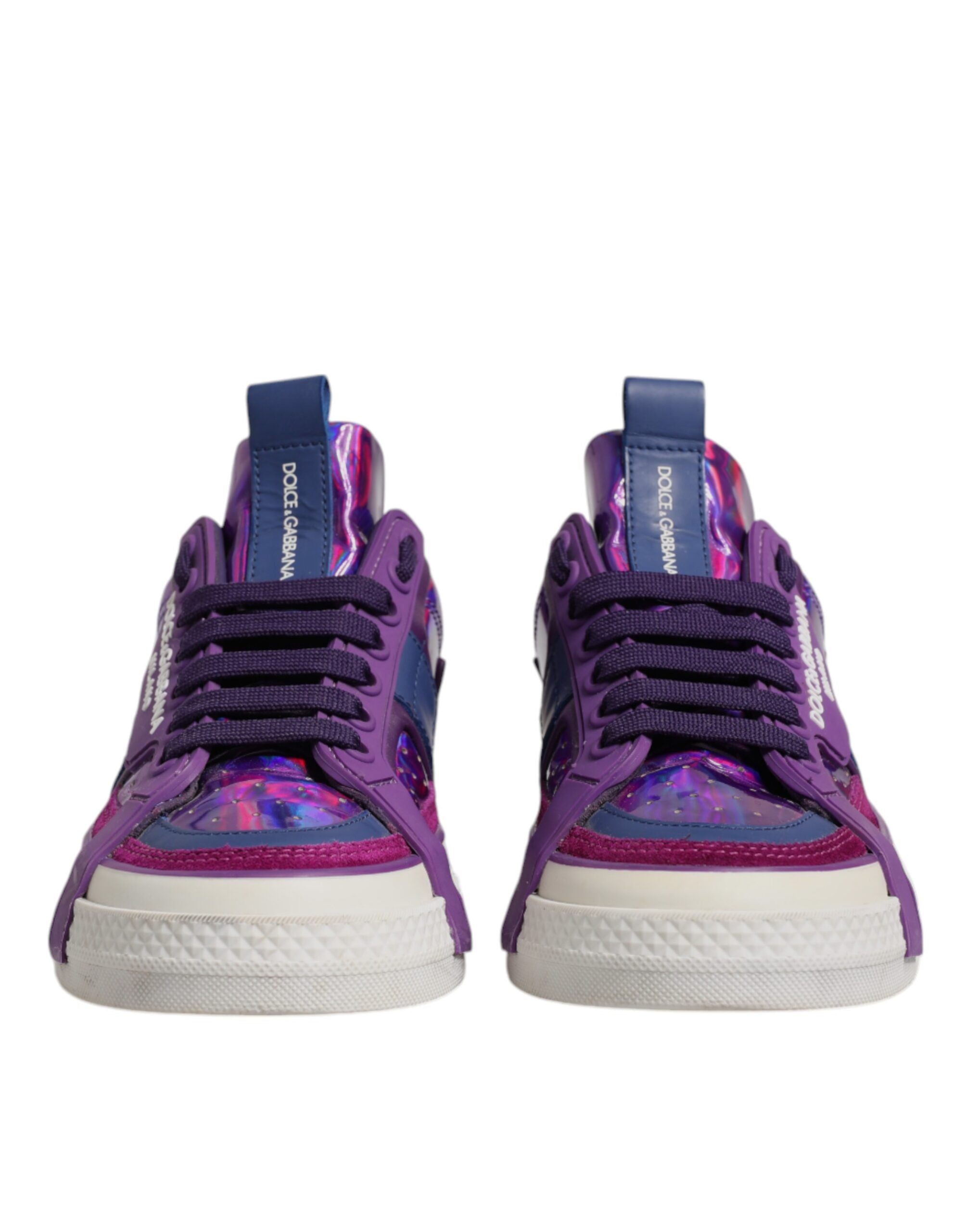 Dolce & Gabbana Purple Leather DG Logo Low Top Sneakers Women's Shoes (Pre-Owned)