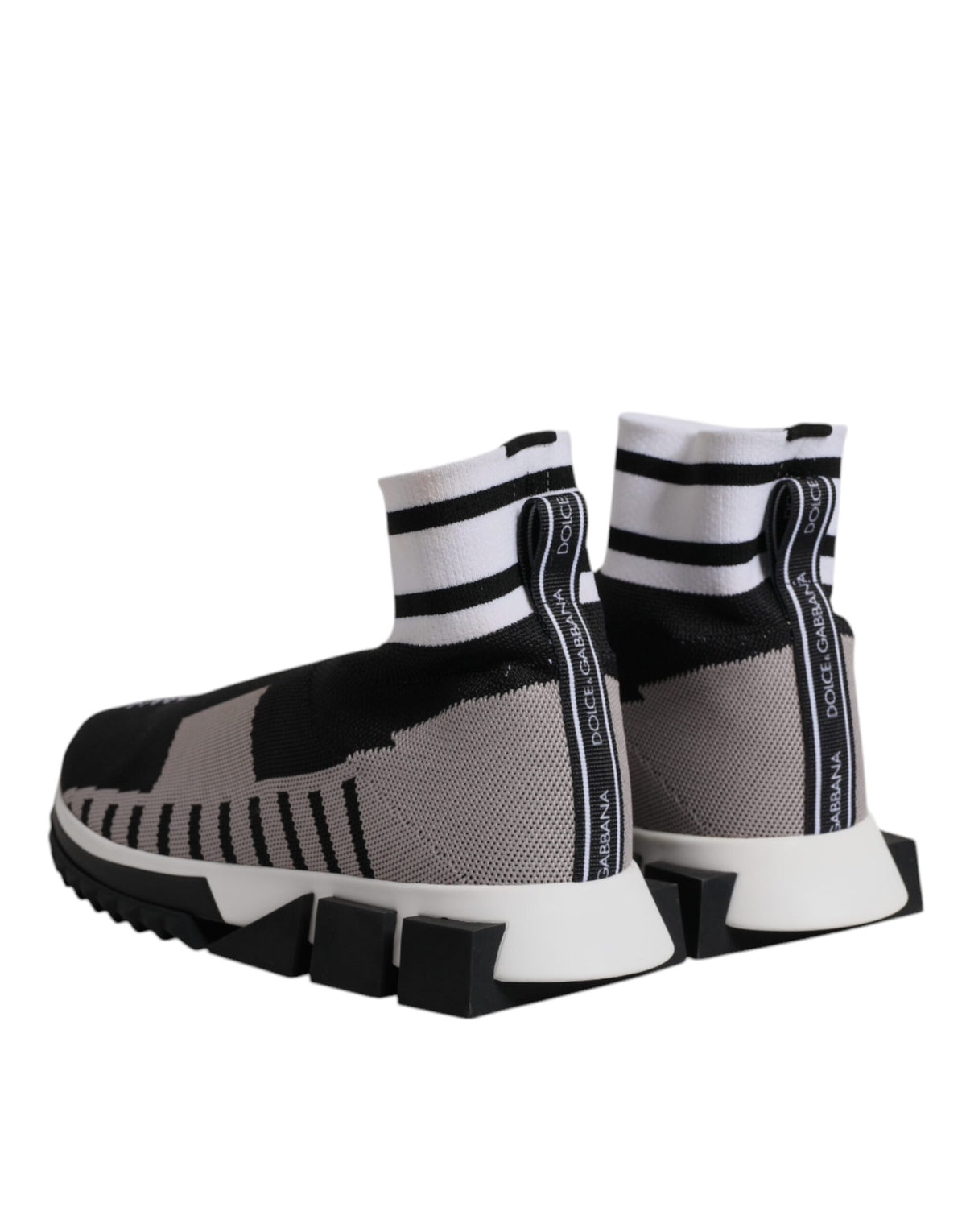 Dolce & Gabbana Black Gray Sorrento Socks Women Sneakers Women's Shoes