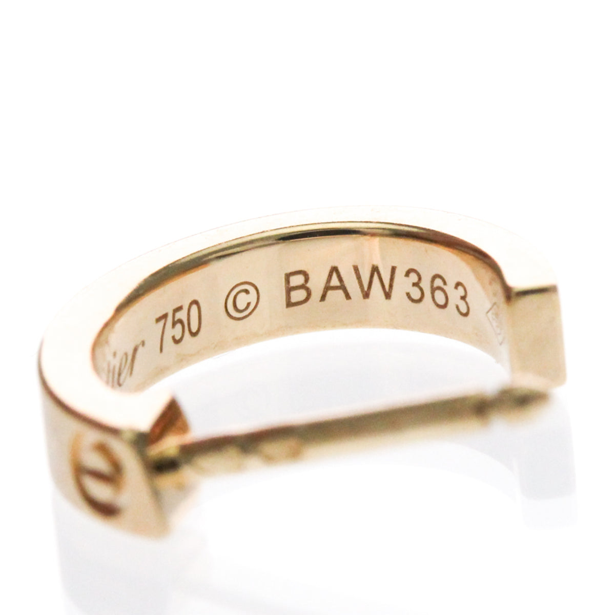 Cartier Love Hoop 18K Rose Gold Gold Pink_Gold Earrings Jewelry (Pre-Owned)