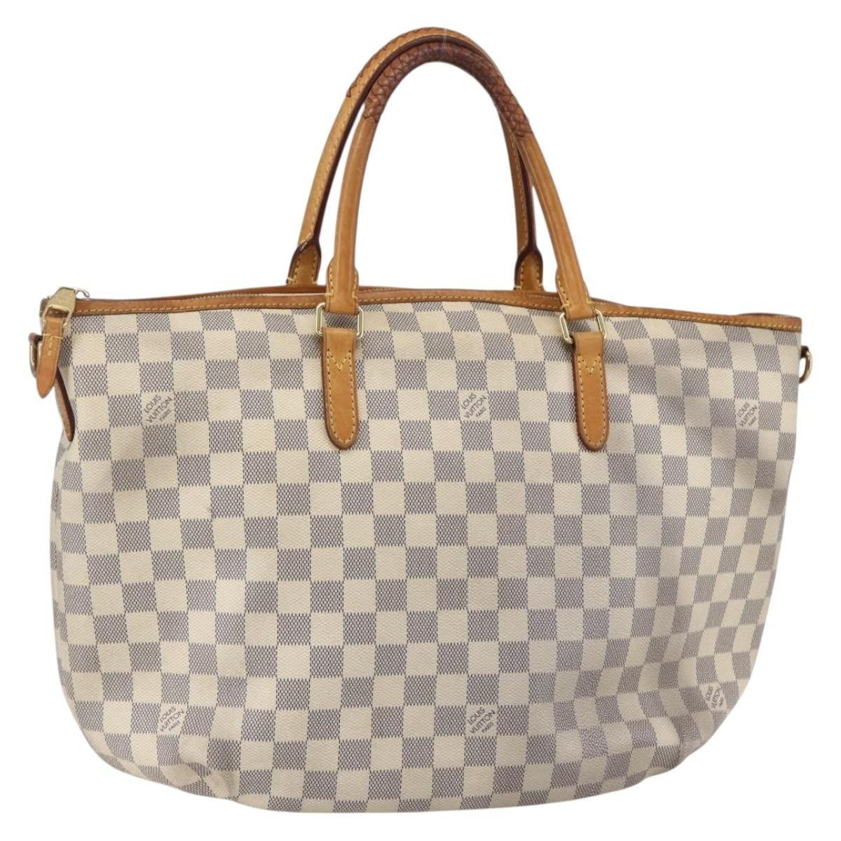 Louis Vuitton Riviera Damier White Canvas Handbag (Pre-Owned)