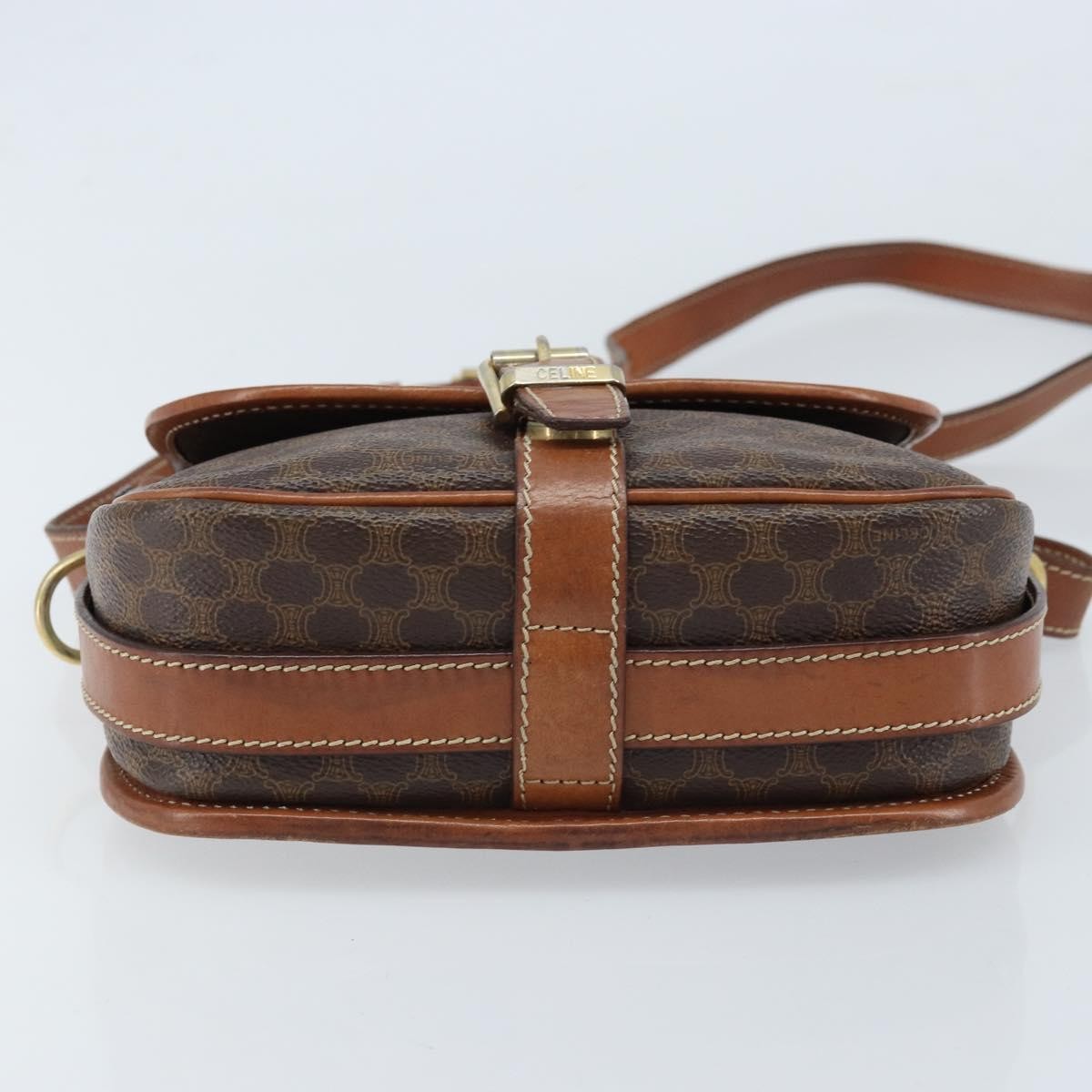 Celine Vintage Macadam Canvas And Leather Brown Pvc Shoulder Bag Bag (Pre-Owned)