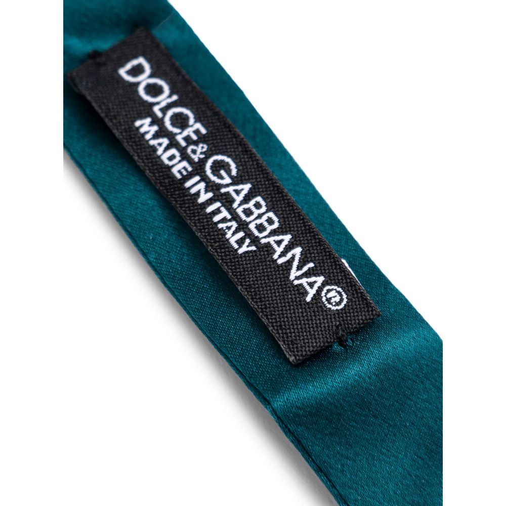 Dolce & Gabbana Green Silk Men's Bowtie