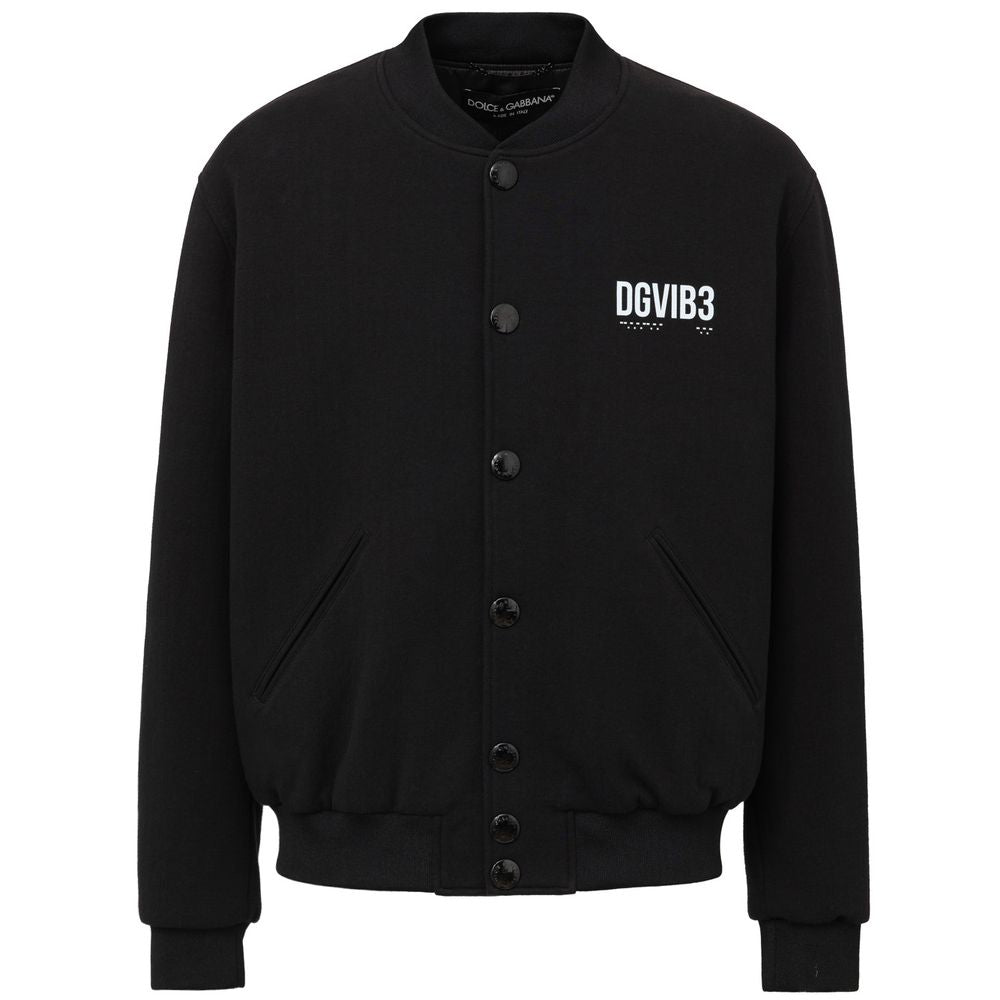 Dolce & Gabbana Black Viscose Men's Jacket