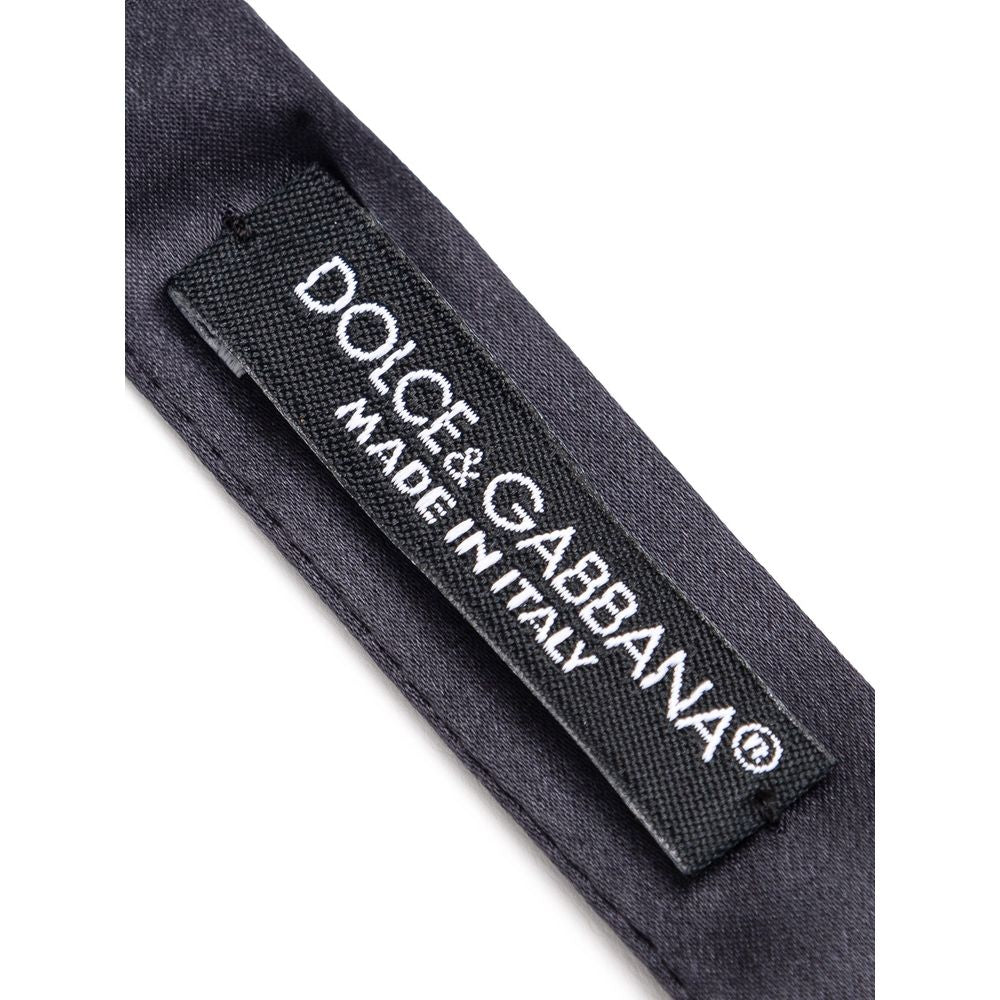 Dolce & Gabbana Gray Silk Men's Bowtie