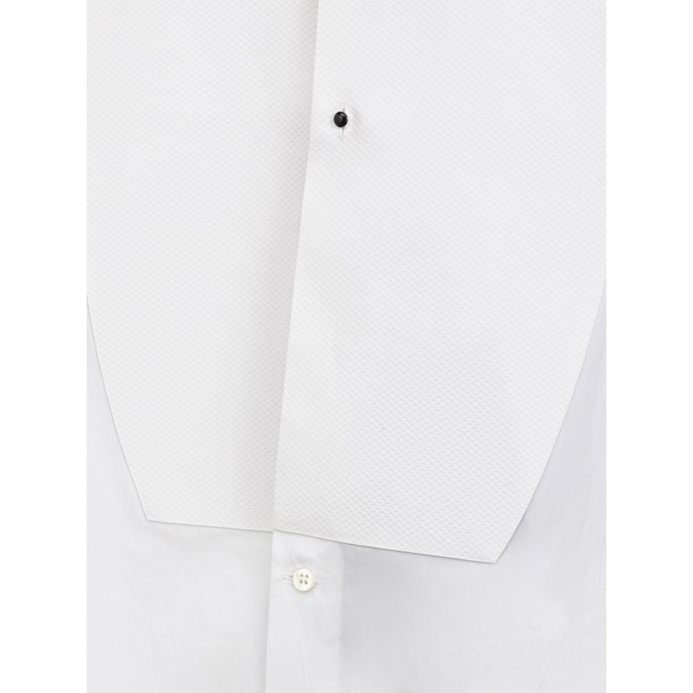 Dolce & Gabbana White Cotton Dress Men's Shirt