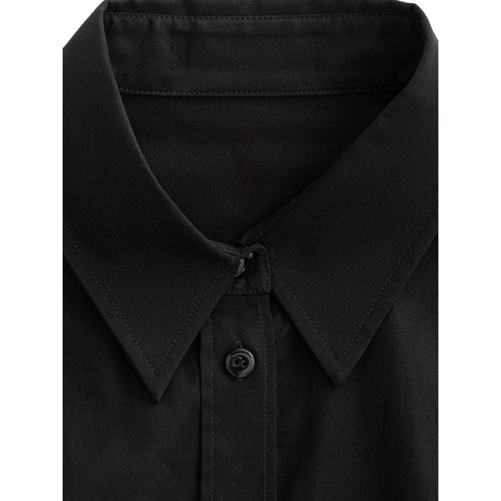Dolce & Gabbana Black Cotton Dress Men's Shirt